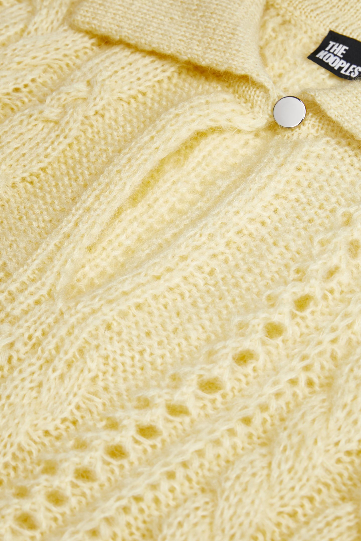 CABLE-STRANDED PACKED NECK SWEATER YELLOW 7
