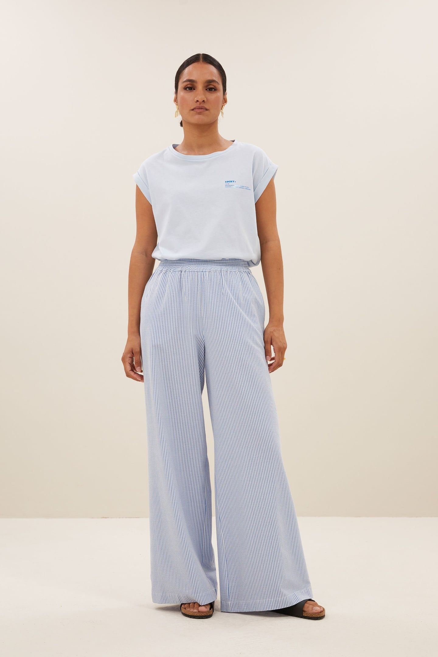 RANDY STRIPE PANTS BLUE SEER STRIPE 3