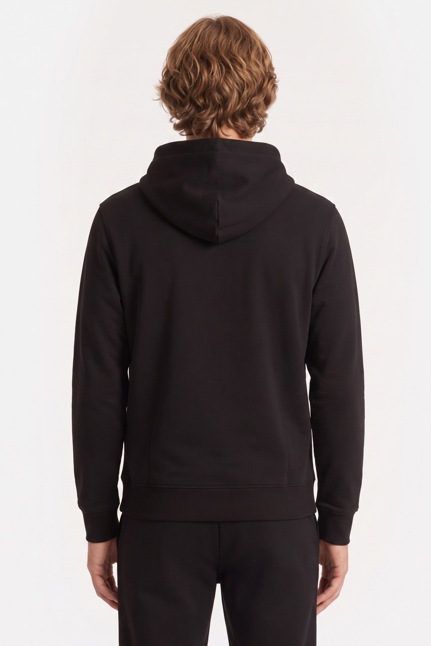 LONG SLEEVE CLASSIC 350GSM TERRY SCRIPT BLACK 2