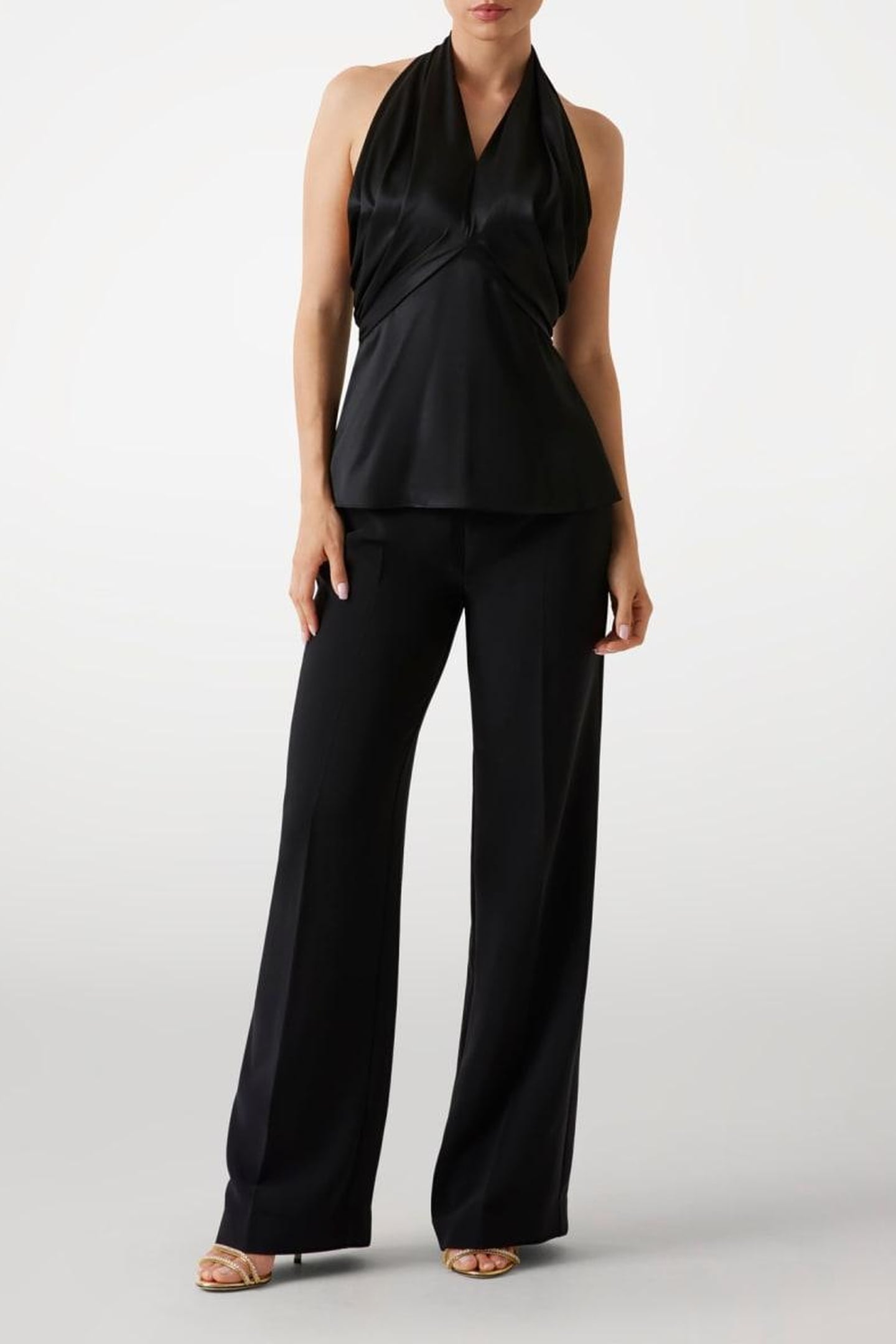 ARETHA HALTER KNOT T JET BLACK A996 3