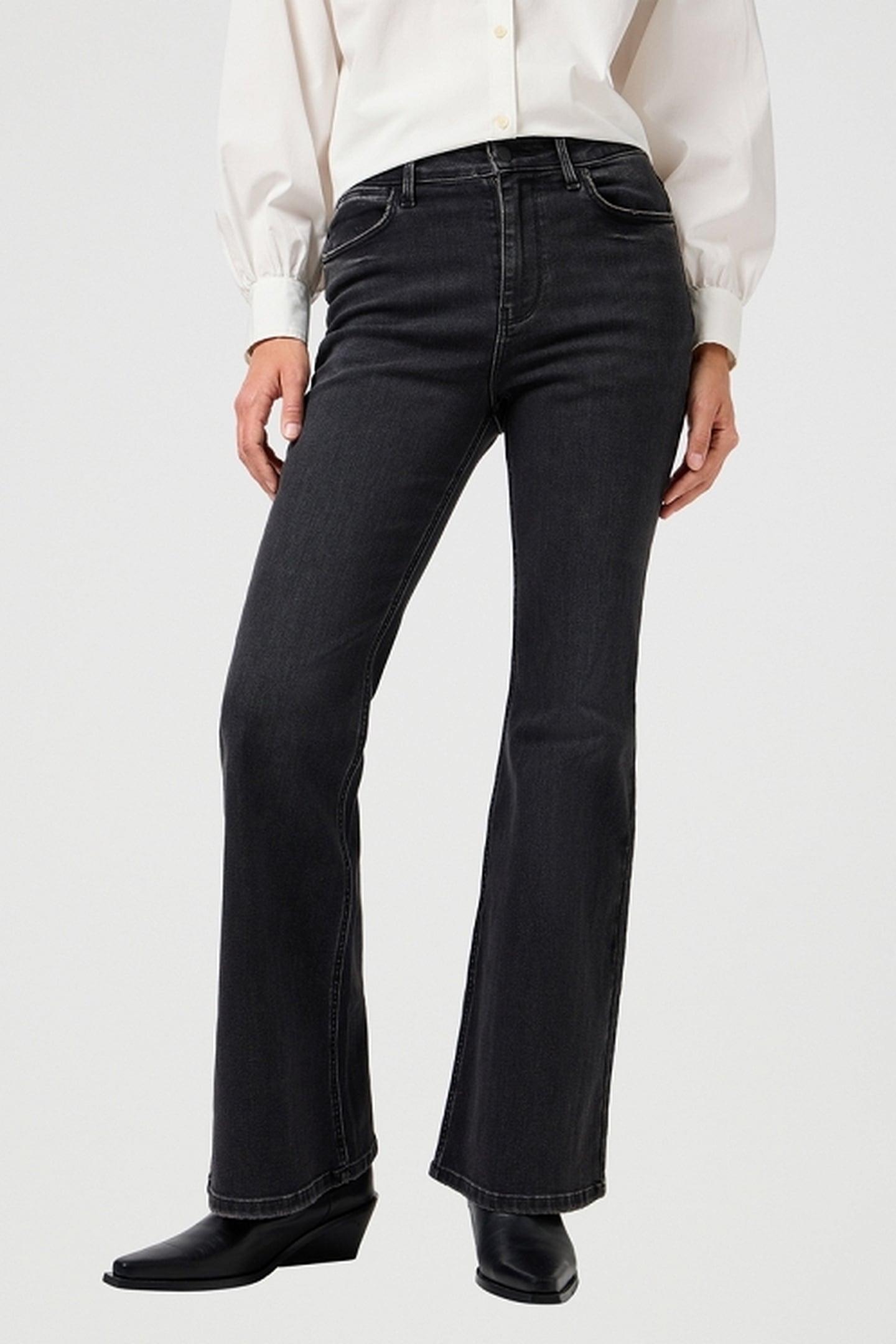 FIERCE FLARE CONSTELLATION DENIM BLACK JEANS 1