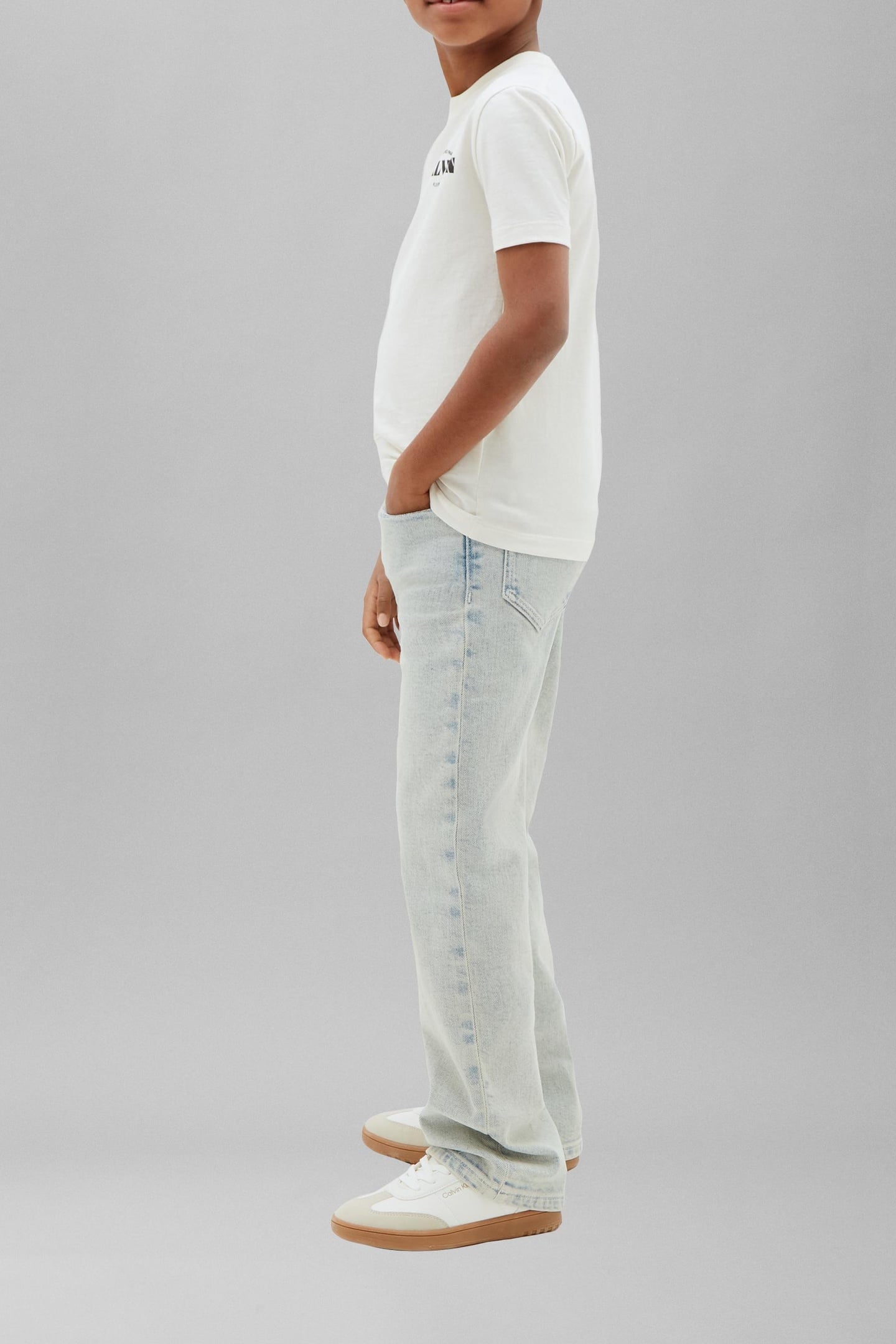 BOYS CALVIN SMALL CHEST LOGO TEE CITADEL 2