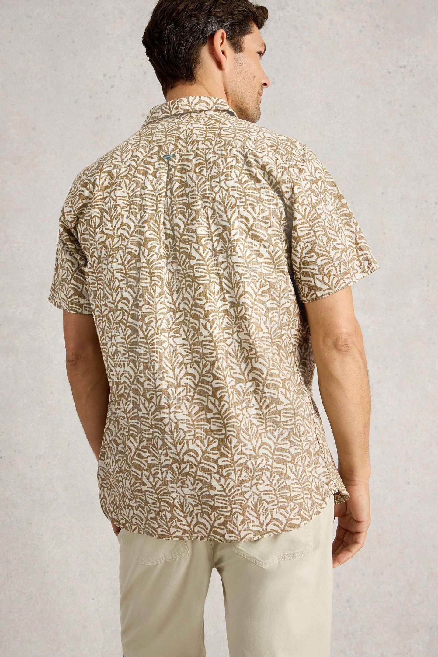 FINSBURY LEAF PRINTED SHIRT GREEN PRINT 3