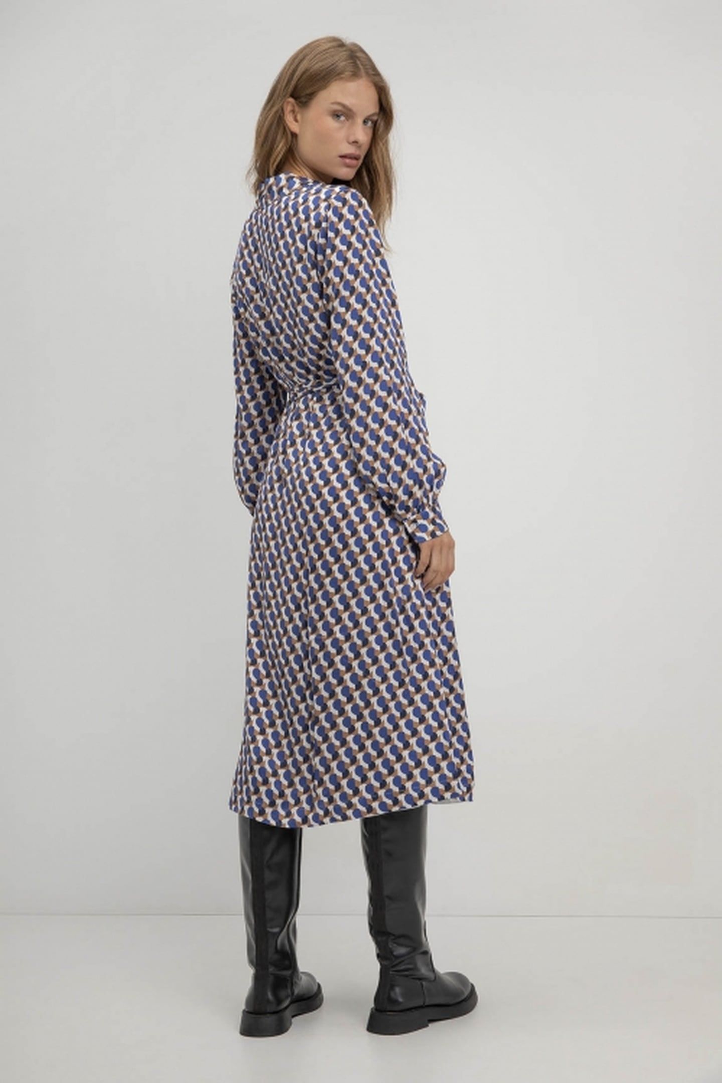 SUZETTE DRESS ROYAL BLUE PRINT 3
