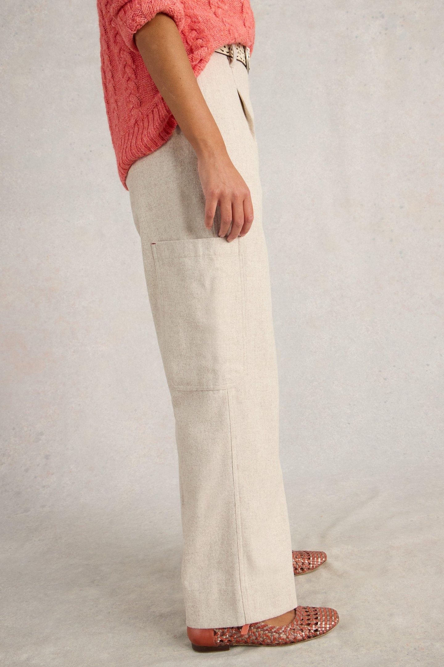 CARLIE TWEEDY CARGO TROUSER LIGHT NATURAL 4