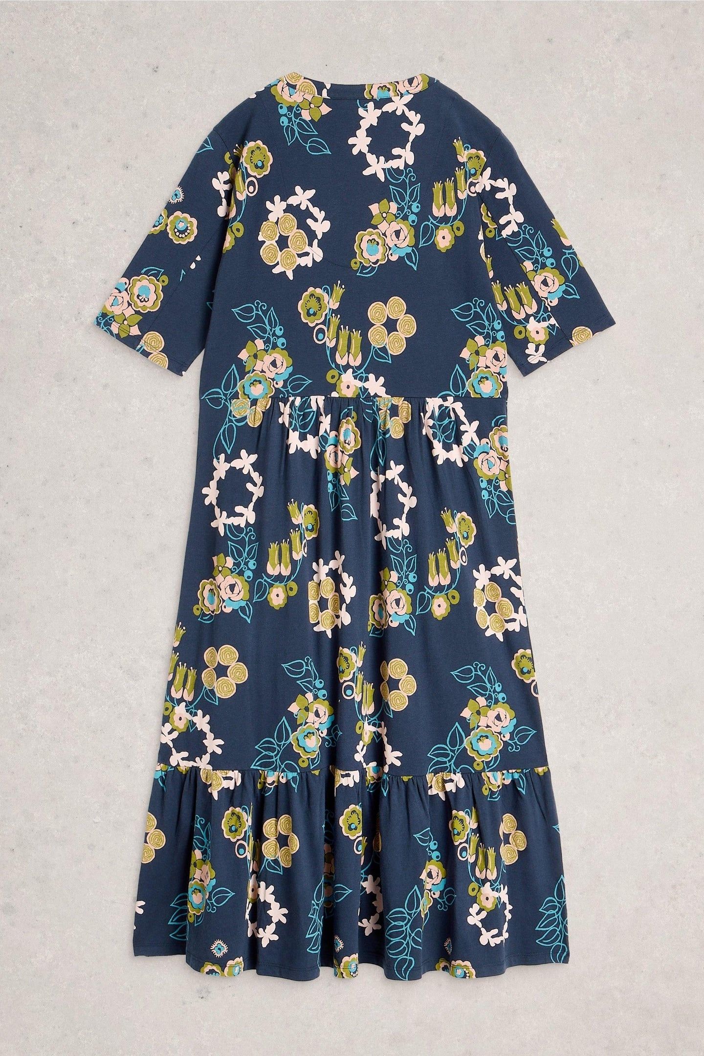 NAYA JERSEY DRESS NAVY PRINT 1