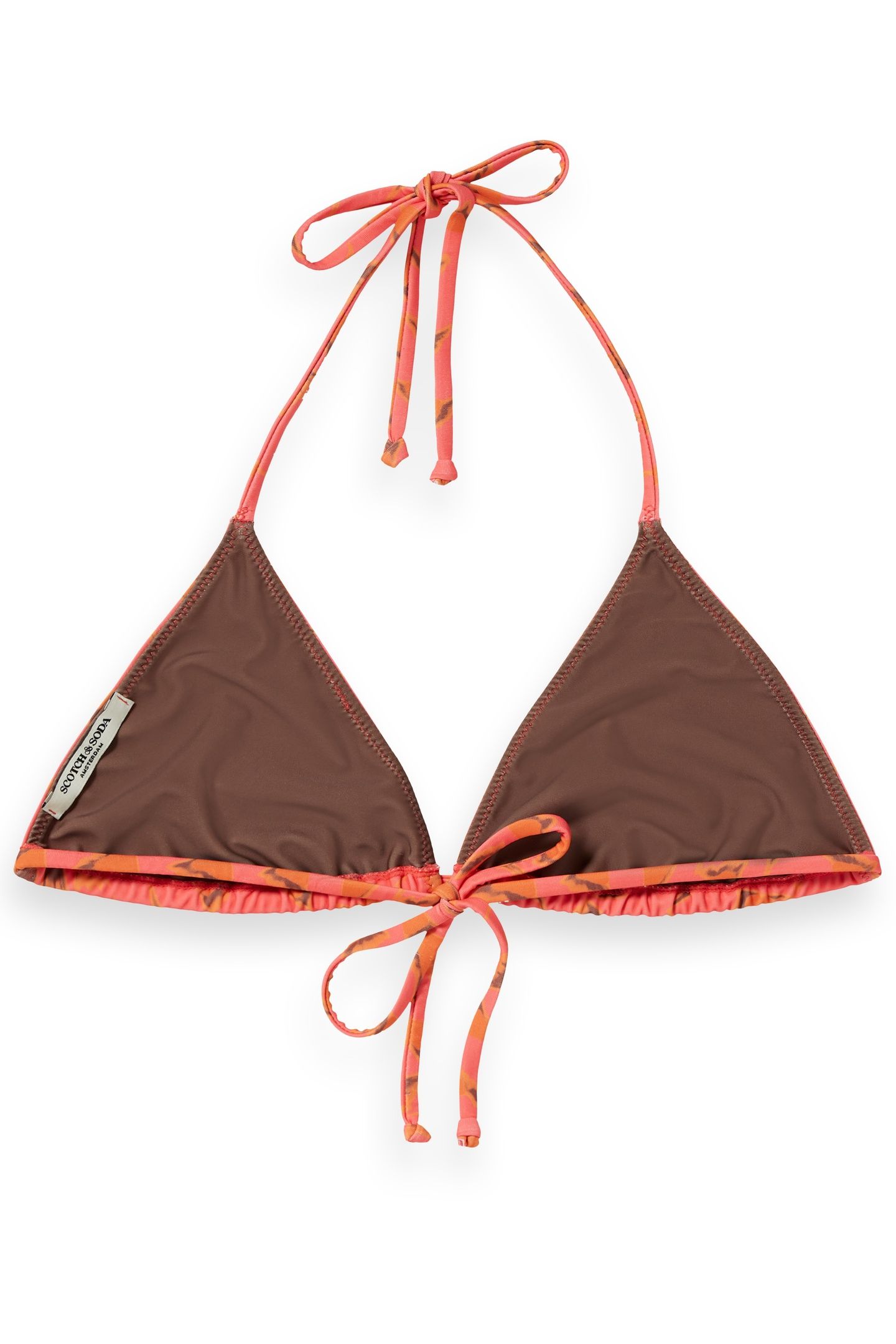 REVERSIBLE PRINTED BIKINI TOP HOUSE OF MIRRORS PINK 4