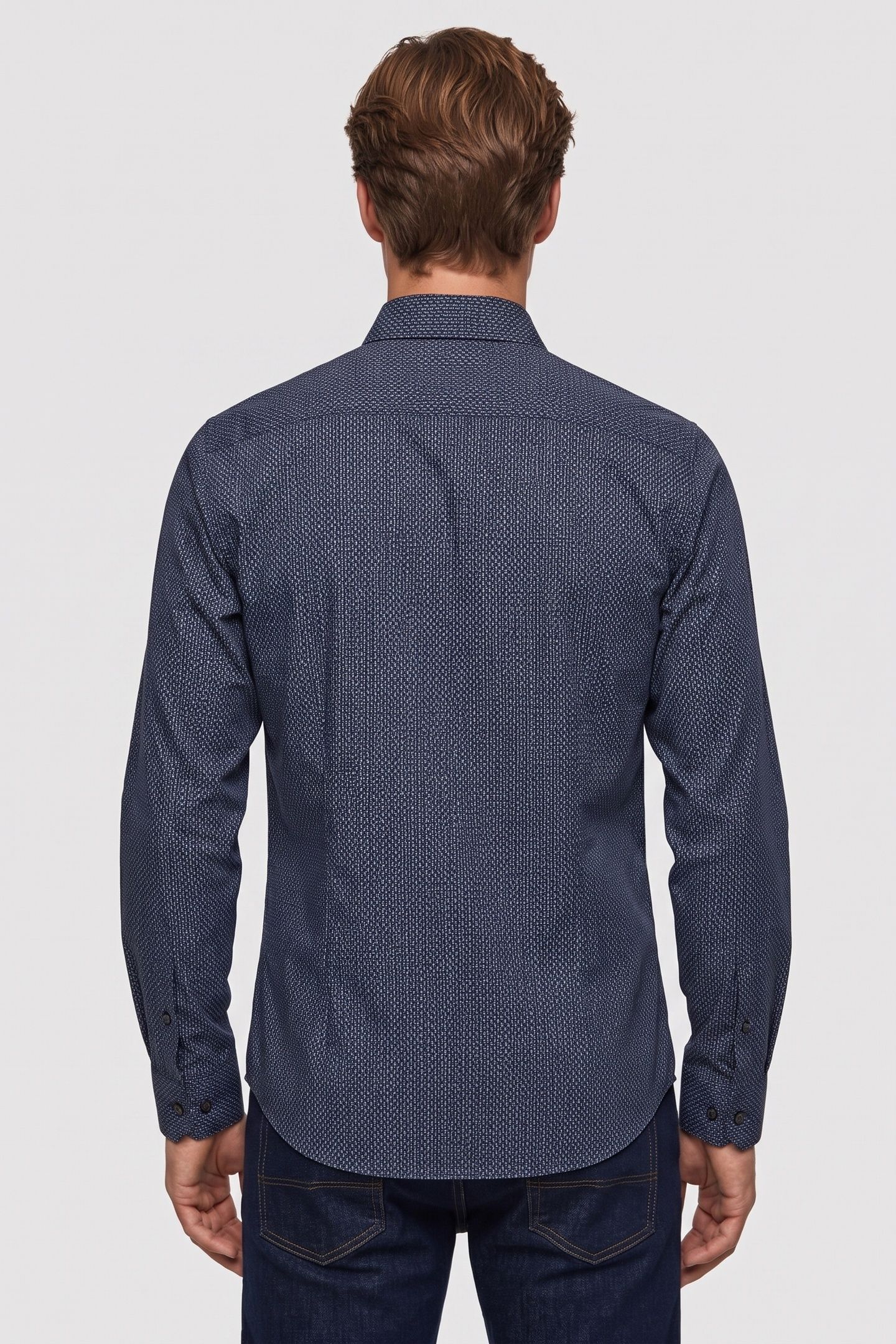 SLIM ESSENTIAL POPLIN SHIRT NAVY 2