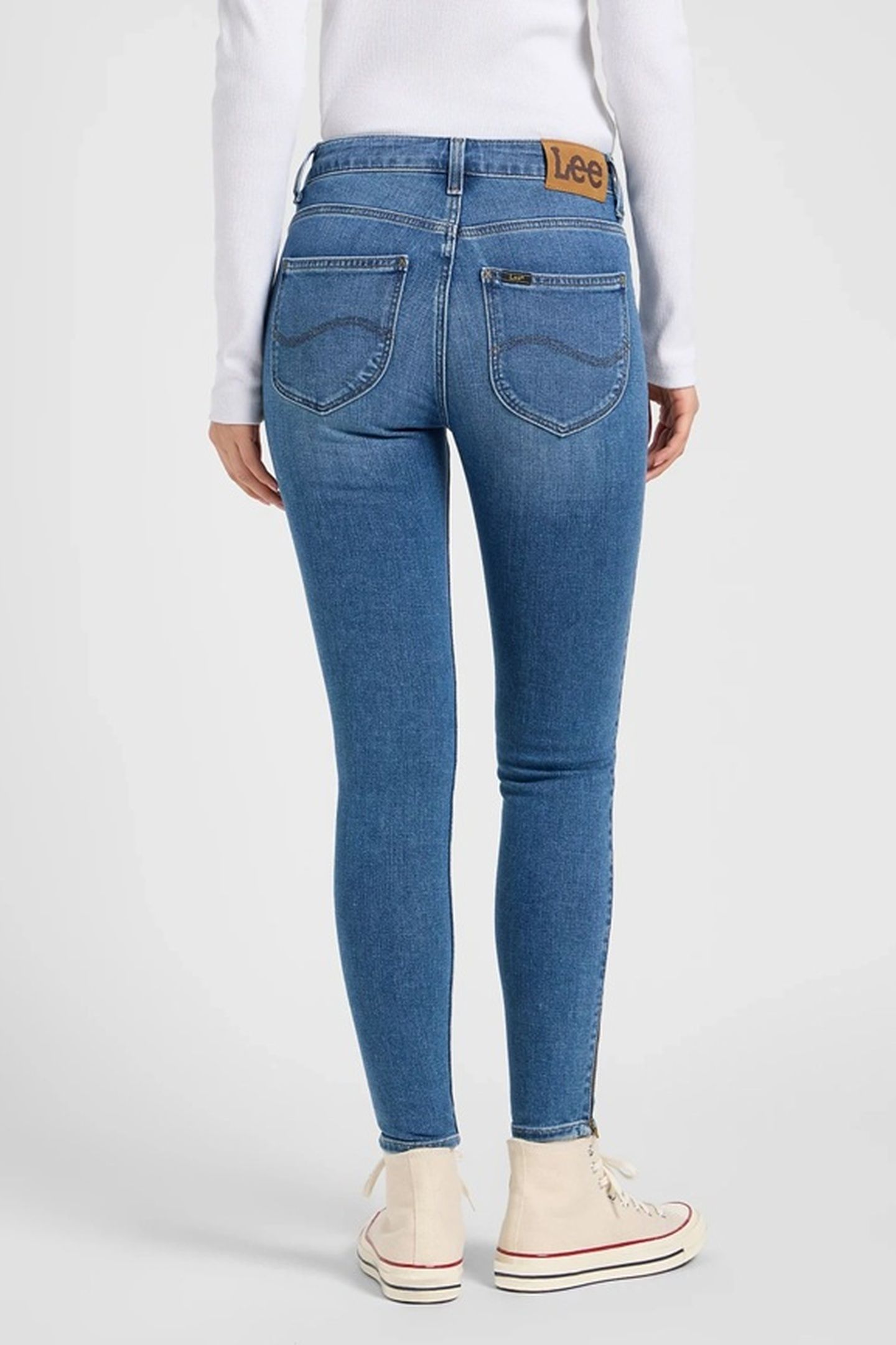 SCARLETT HIGH ZIP BLUE BUZZ JEANS 2
