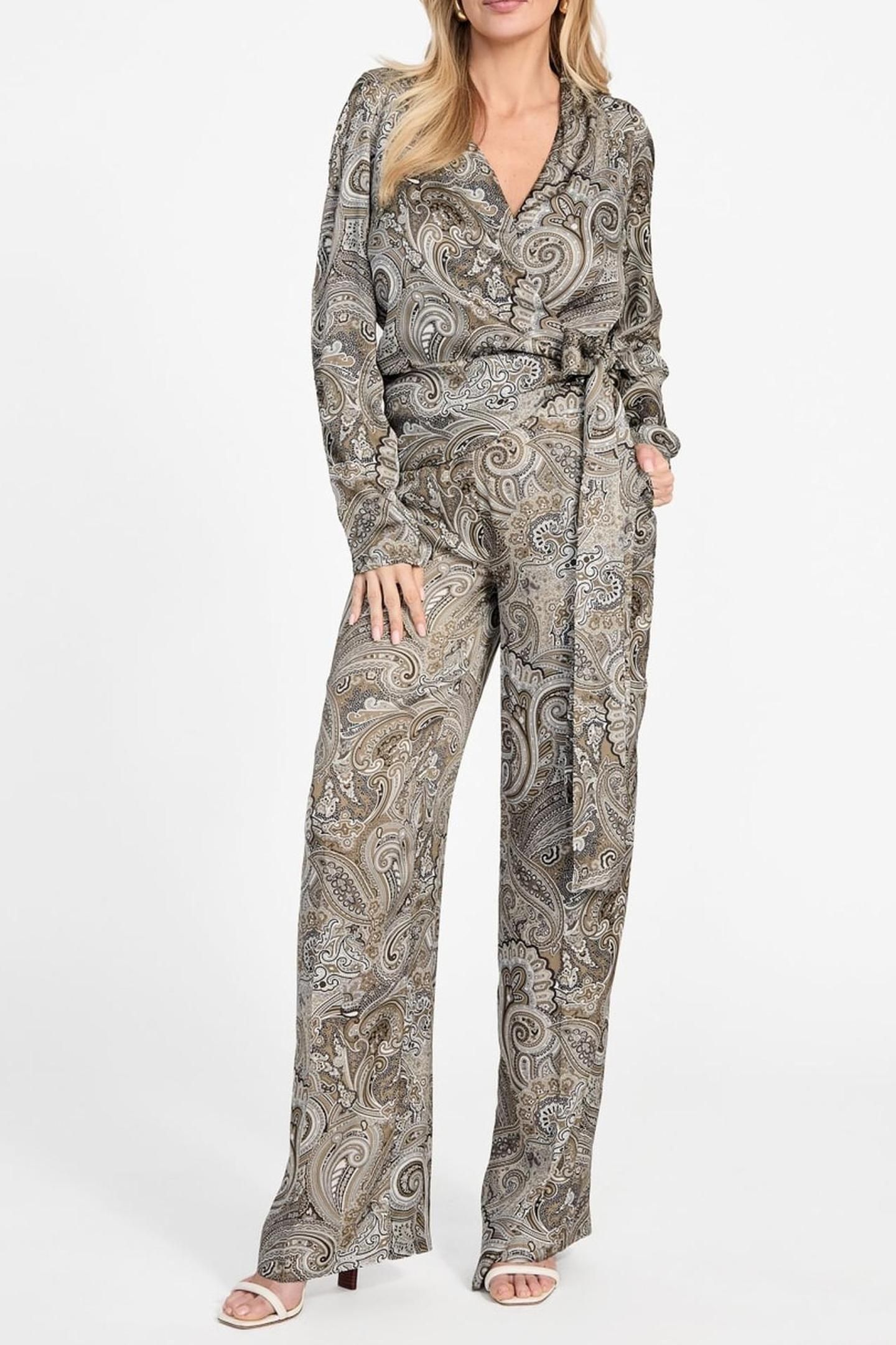 ALANIS WRAP LS BLOUS FLORAL PAISLEY TAUPE 6