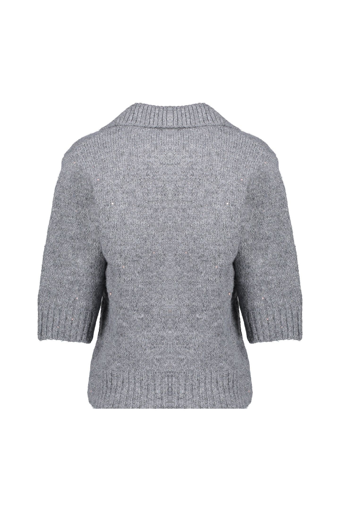 PULLOVER V-NECK LUREX & SECQ GREY/SILVER 2