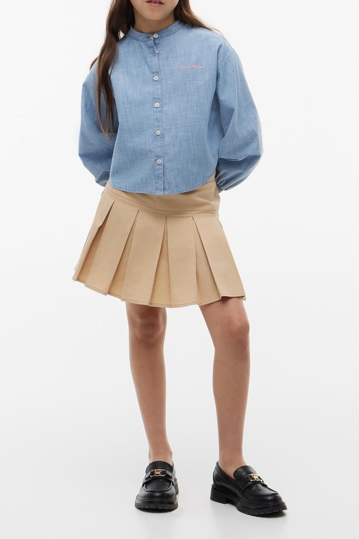 GIRLS CHAMBRAY SHIRT DENIM COLOR 1