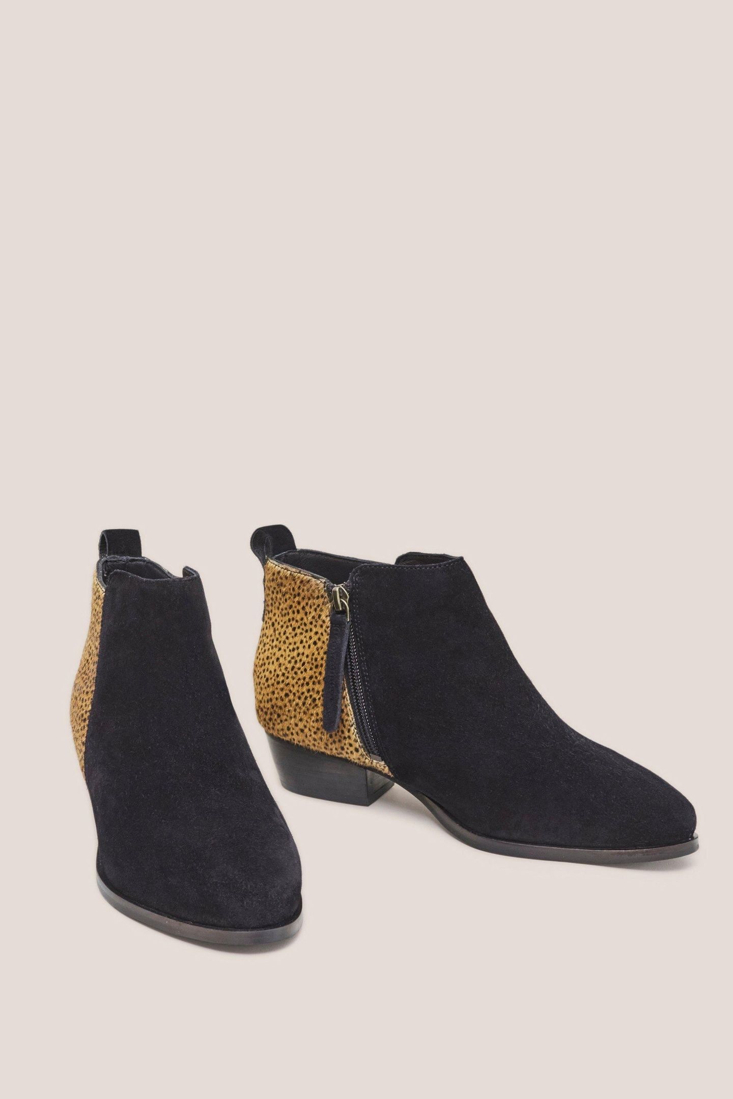 WILLOW SUEDE PONY ANKLE BOOT BLACK PRINT 5