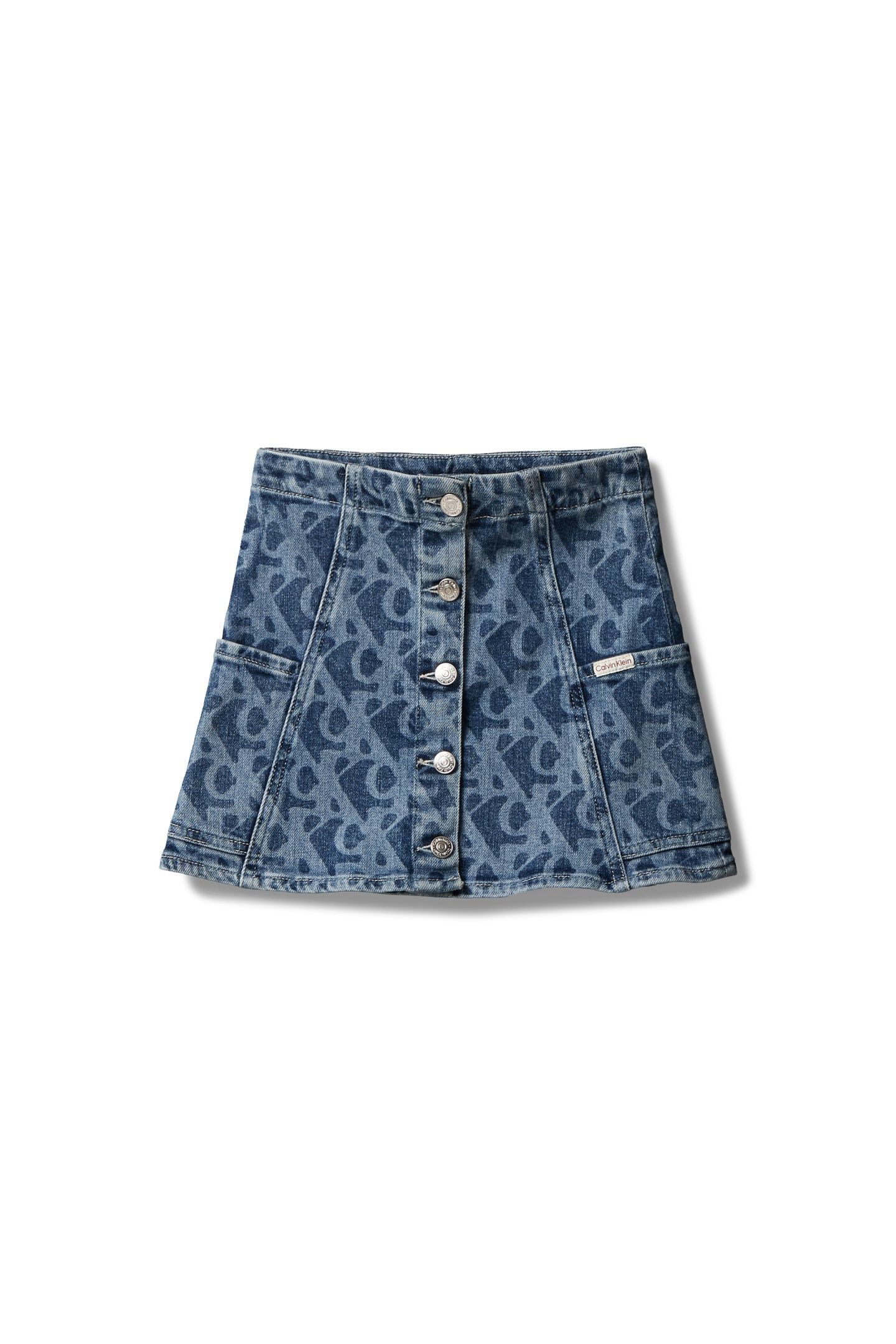 GIRLS DENIM BUTTON-THROUGH DRESS BECKFORD BLUE 4