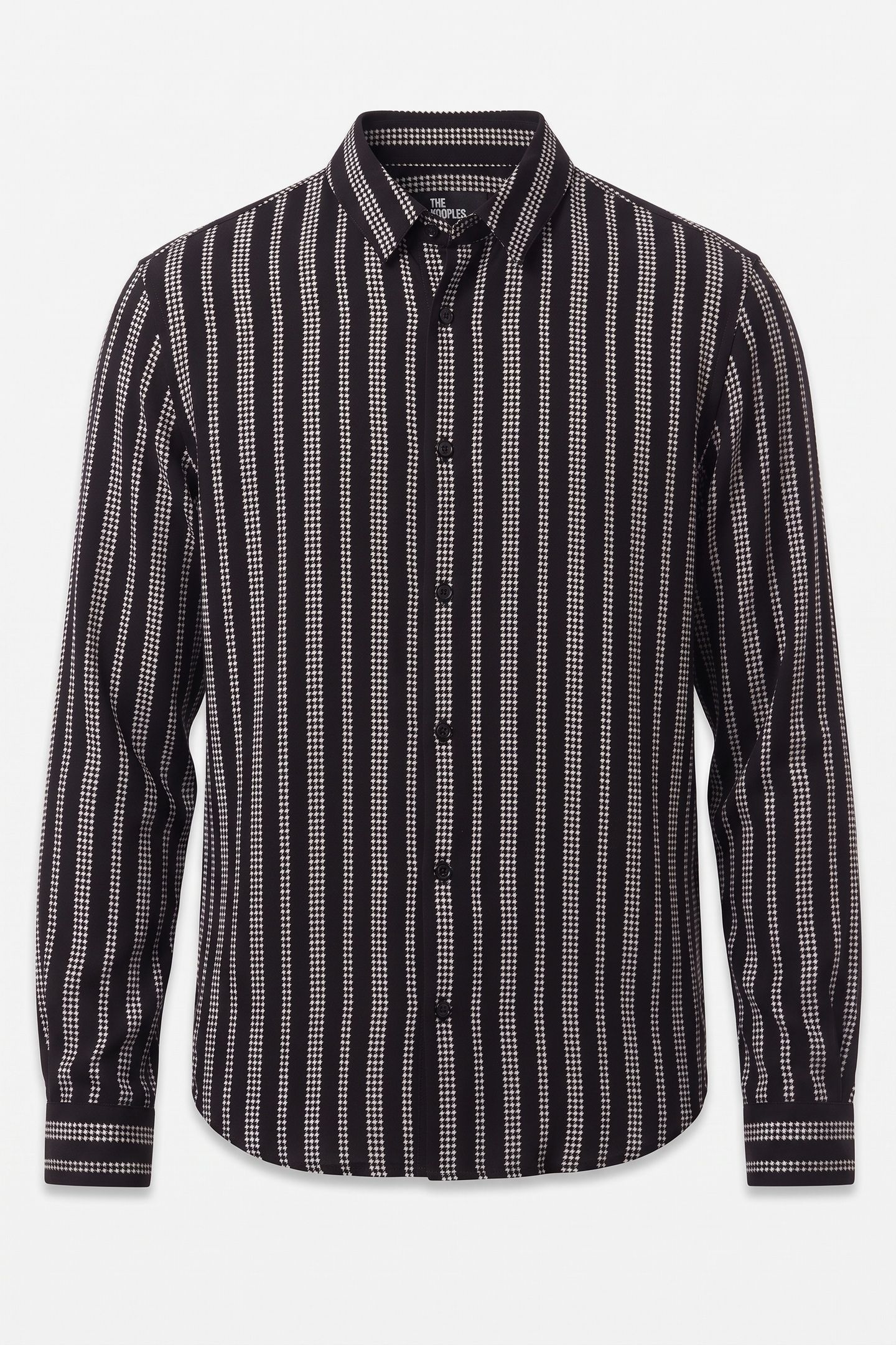 LONG-SLEEVED SHIRTS WITH CLASSIC COLLAR BLACK WHITE 3