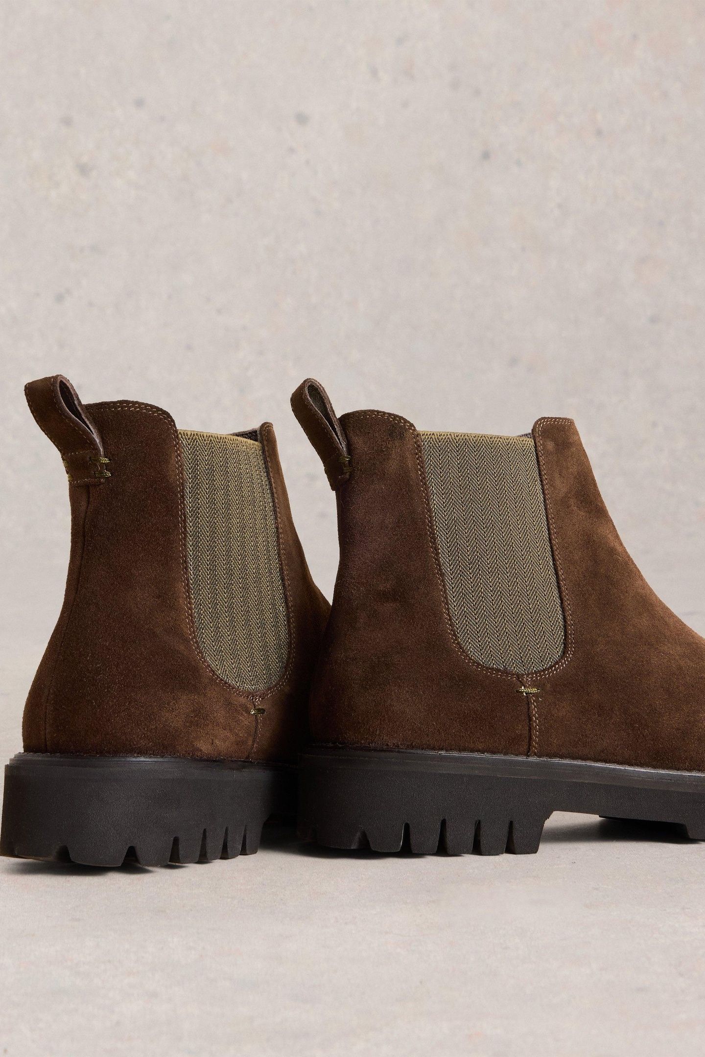 CHUNKY SUEDE CHELSEA BOOT DARK BROWN 3