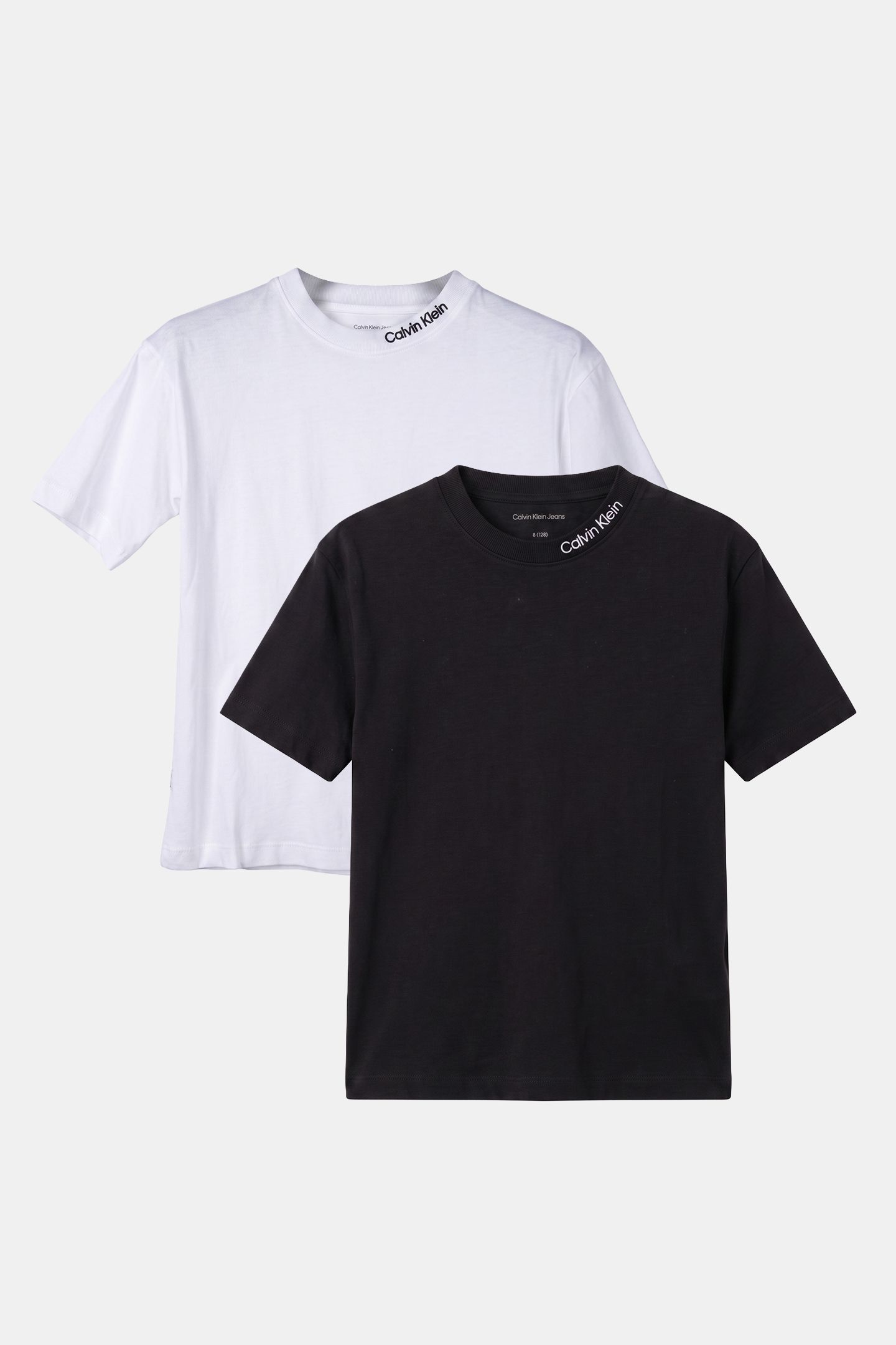 BOYS 2-PACK EMBROIDERED LOGO SHORT SLEEVE SET BRIGHT WHITE/B 1