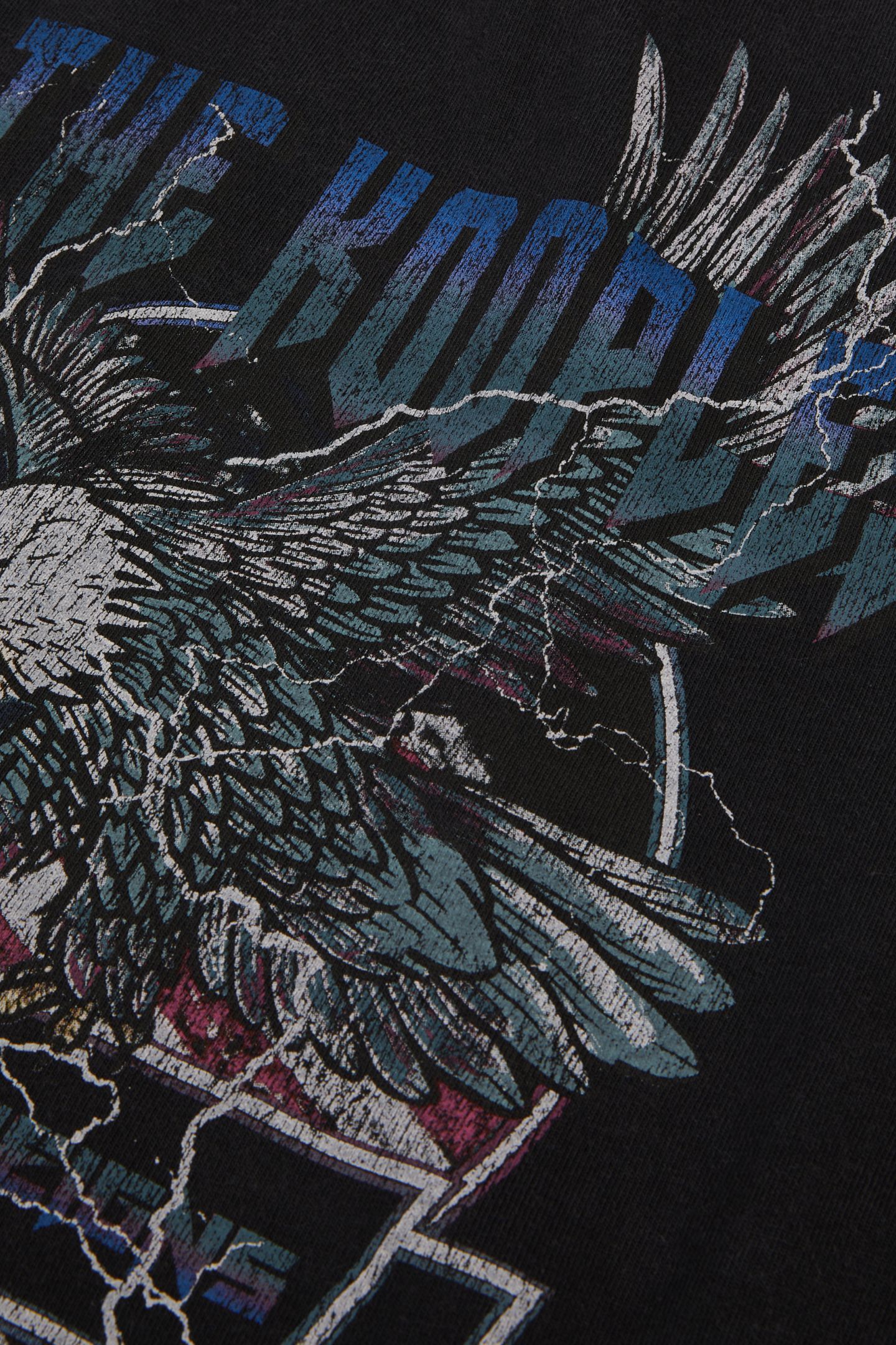 SHORT-SLEEVED T-SHIRT WITH EAGLE PRINT BLACK WASHED 6