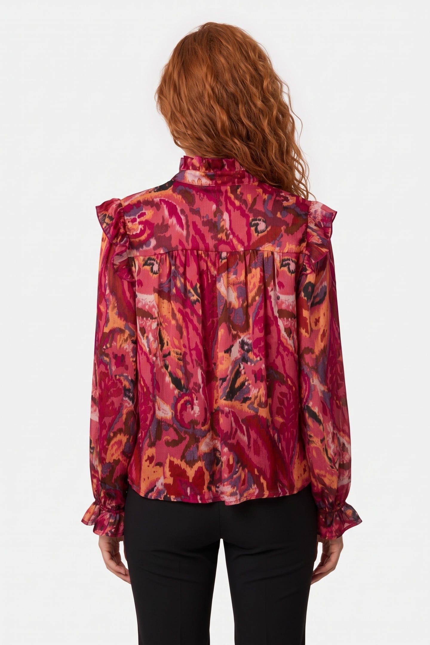 MILA BLOUSE FUCHSIA 2