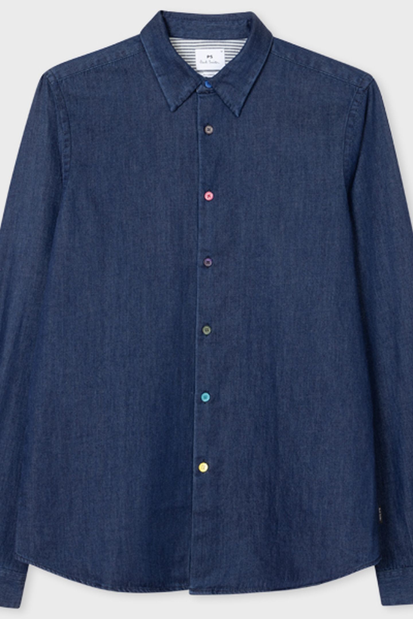 MENS LS TAILORED FIT SHIRT RINSE WASH 2