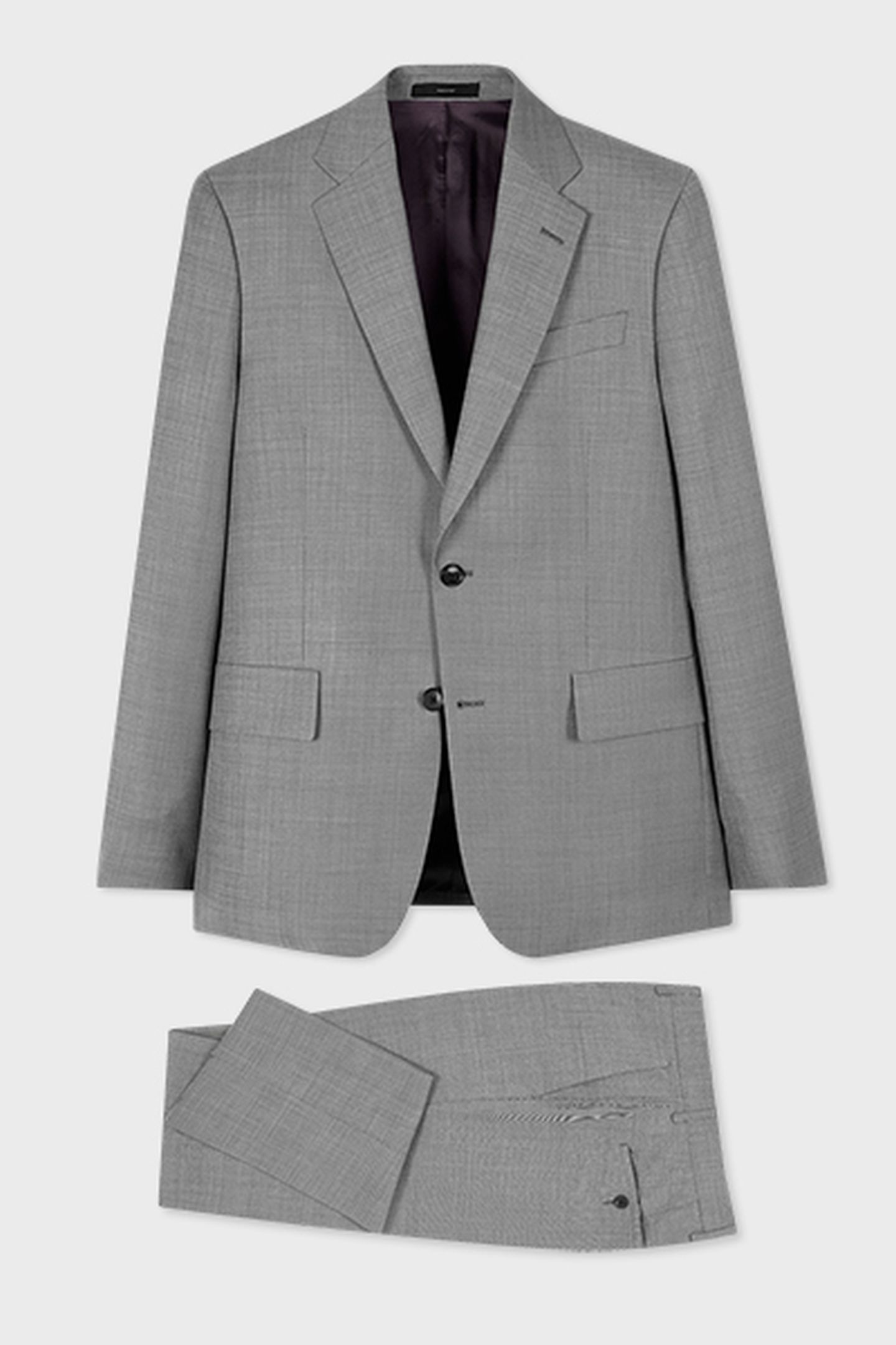 MENS TAILORED FIT 2 BUTTON SUIT GREY BEIGE 6
