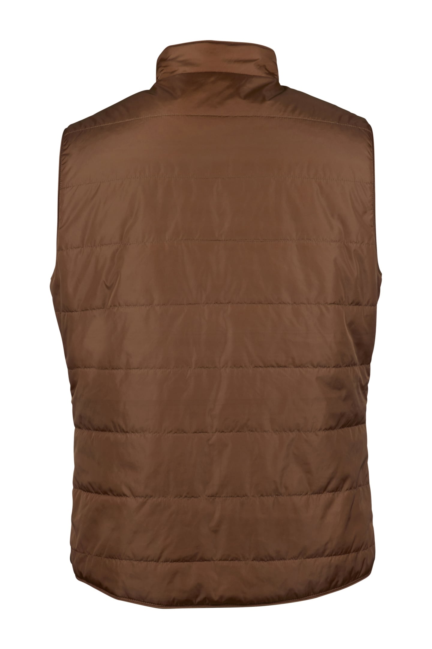 VEST QUILTED NYLON BROWN 2