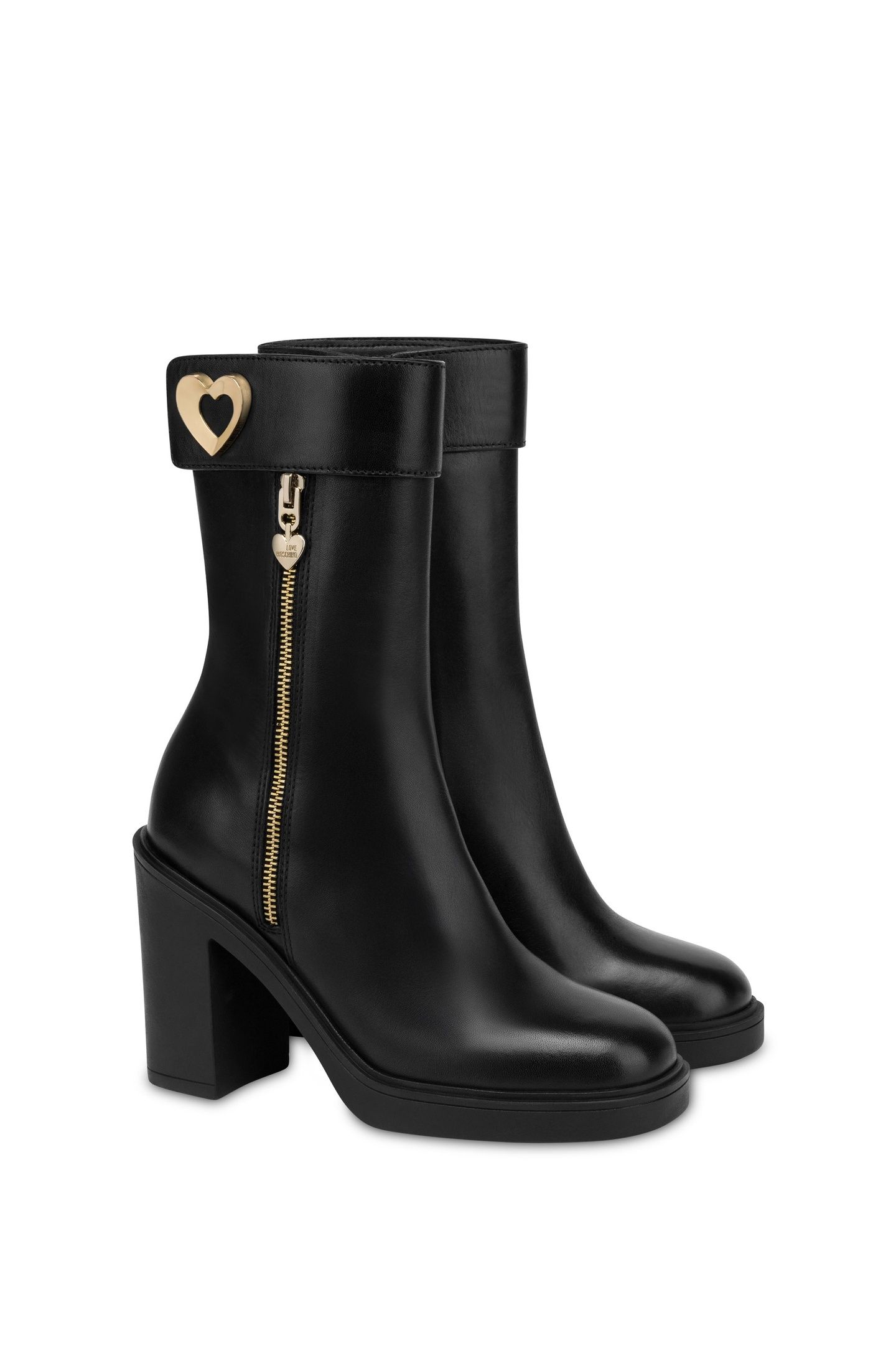 CALFSKIN ANKLE BOOTS BLACK 2
