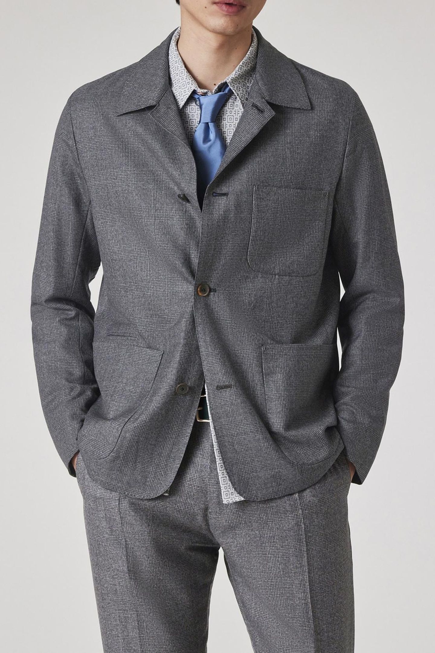 MENS 4BTN CASUAL JKT GREYISH BLUE 3