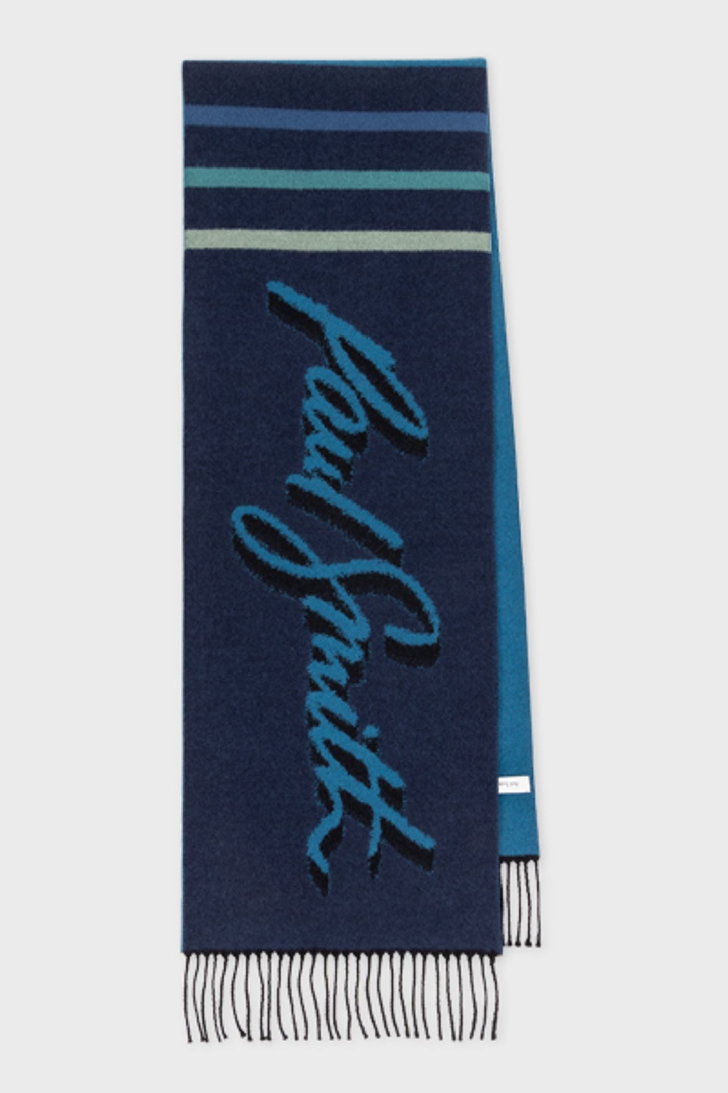 MEN SCARF LOGO JACQUARD NAVY 6