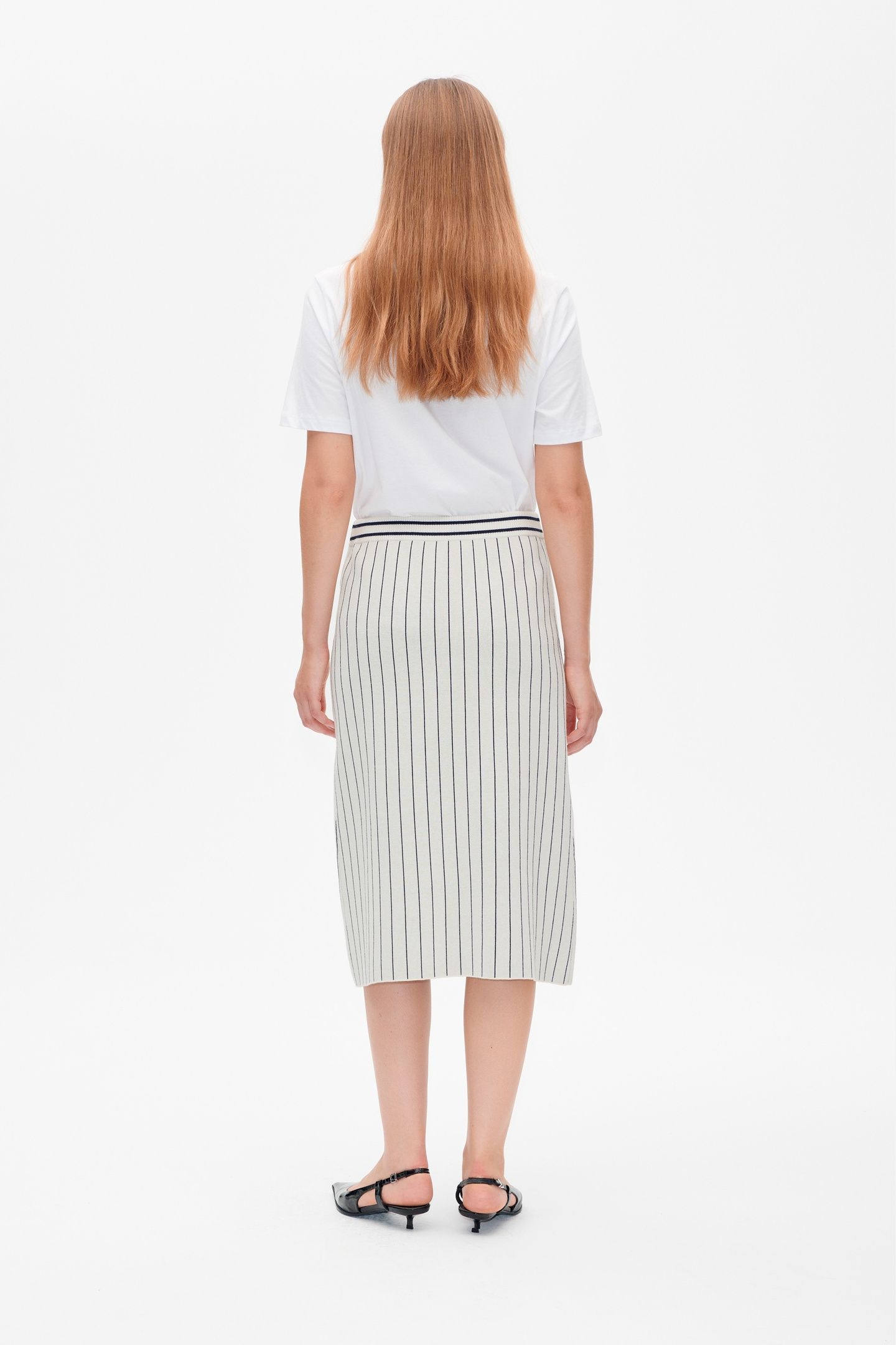 CELIE SKIRT CREME NAVY STRIPE 3