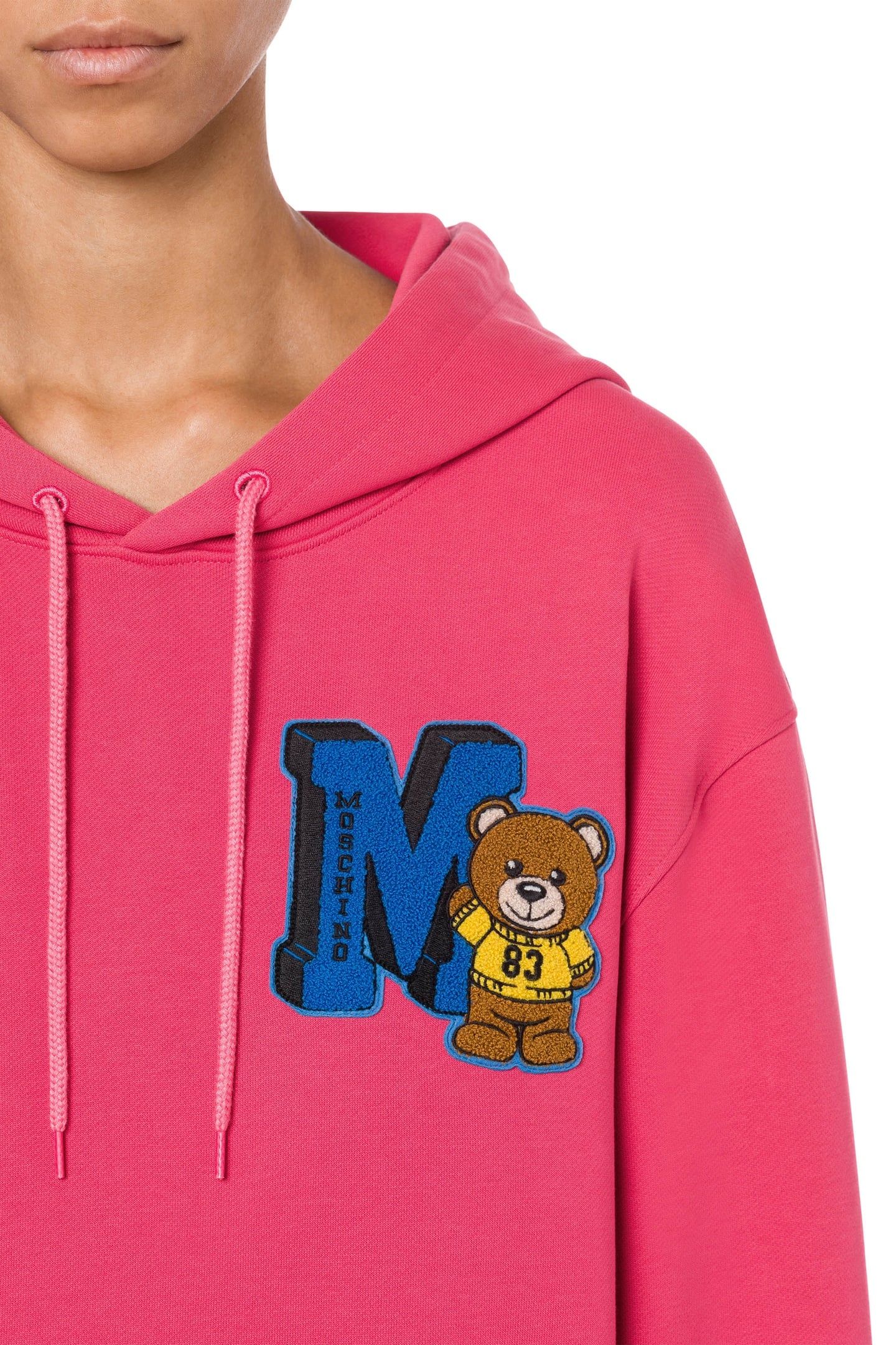 VARSITY TEDDY BEAR HOODIE PINK 4
