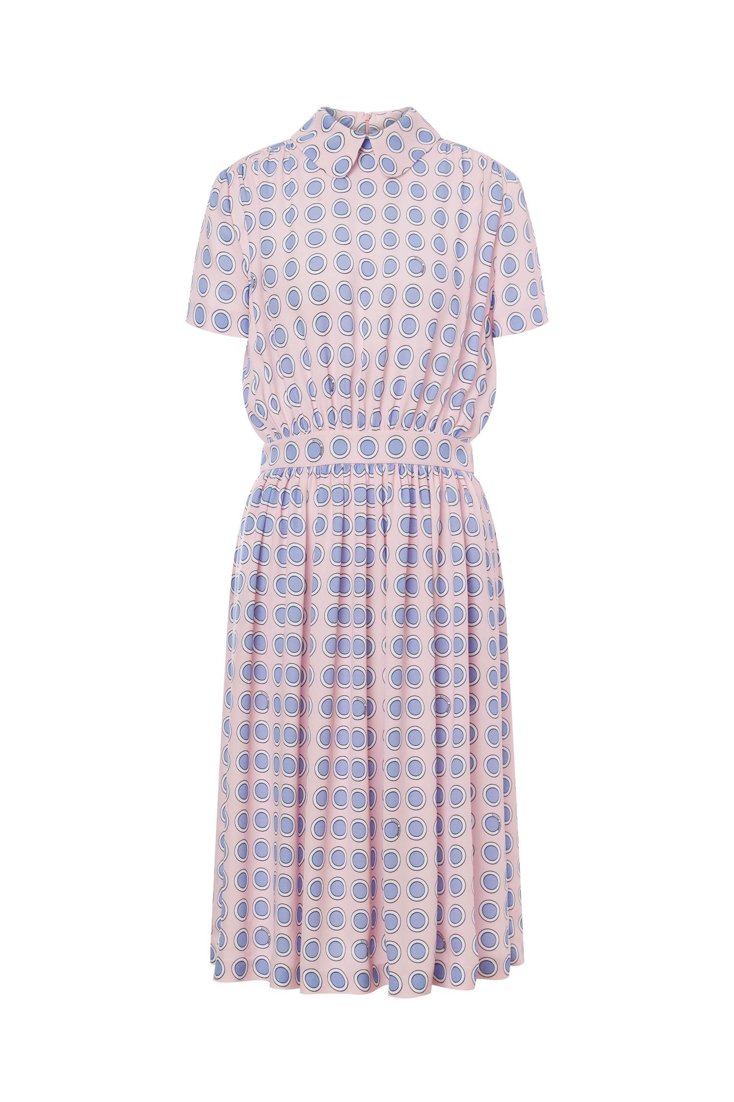 ALLOVER EYELETS VISCOSE DRESS BLUE 3