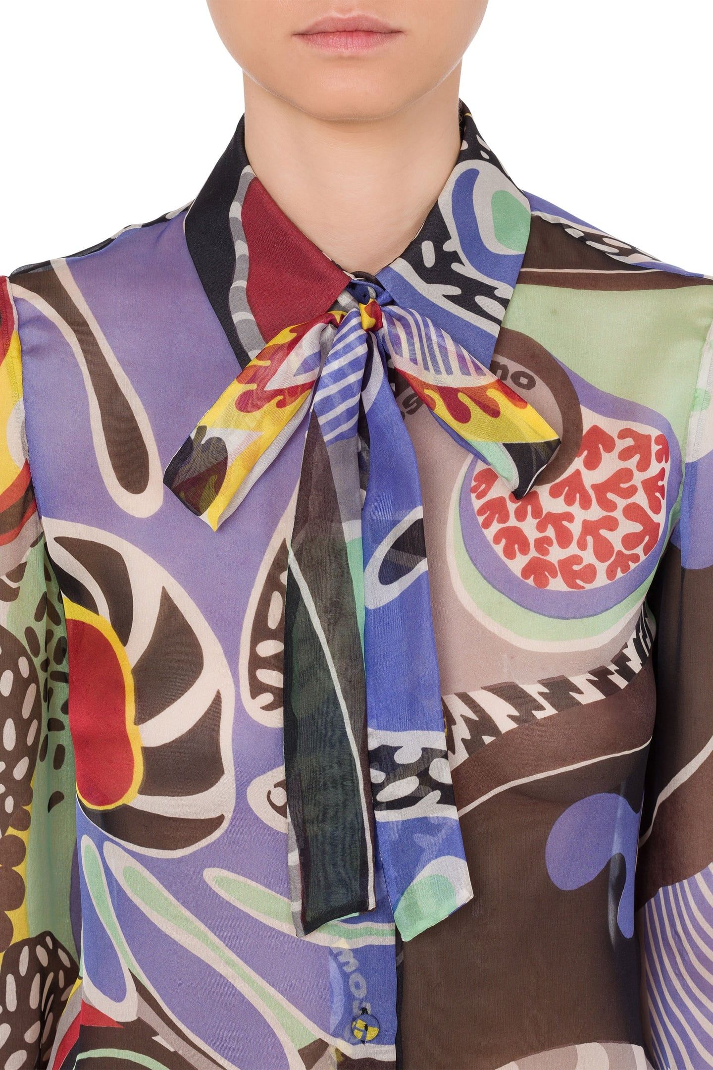 CHIFFON PSYCHEDELIC PRINT SHIRT MULTICOLOR 4