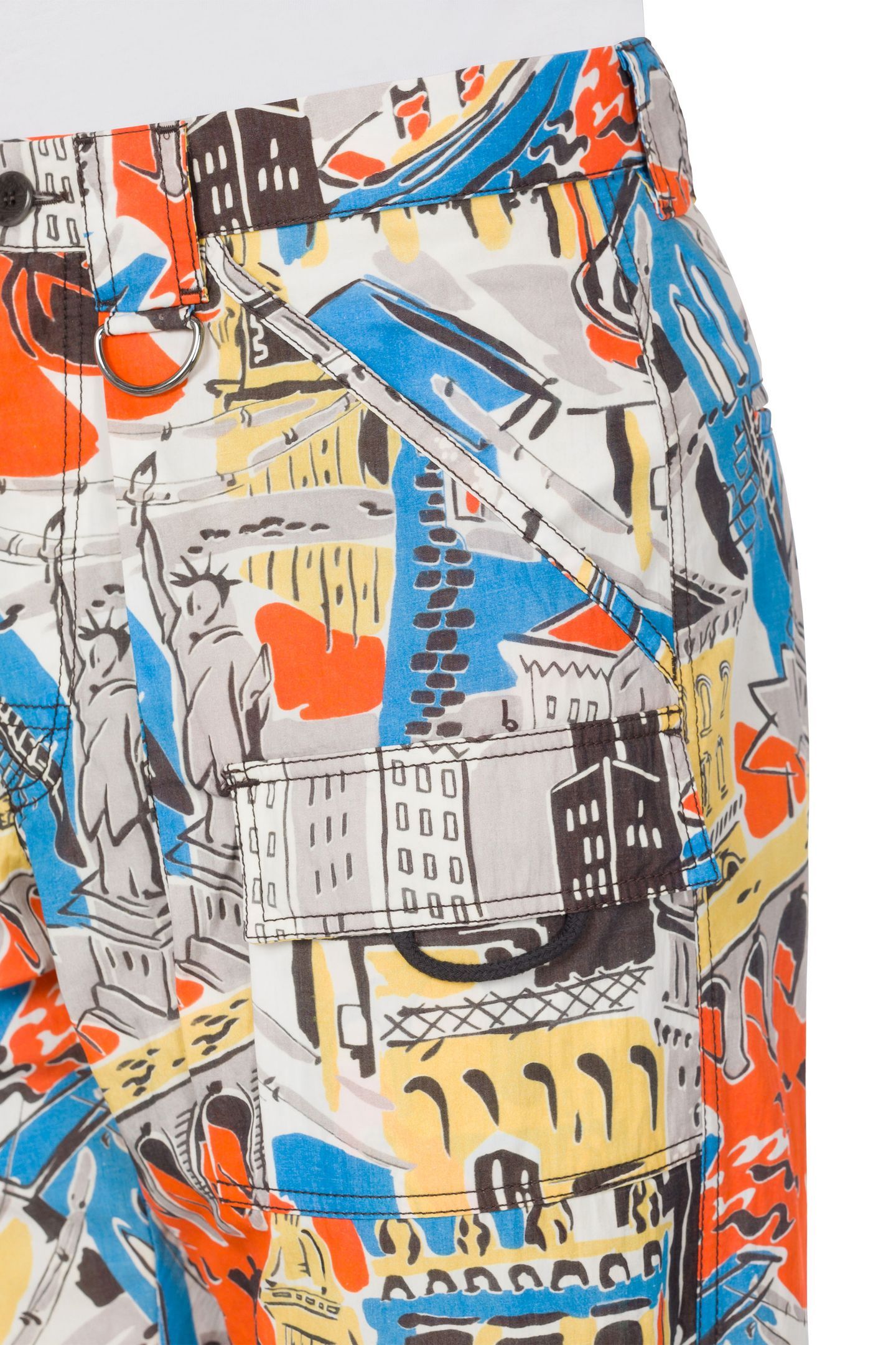 CITY PRINT NYLON TROUSERS GREY 4