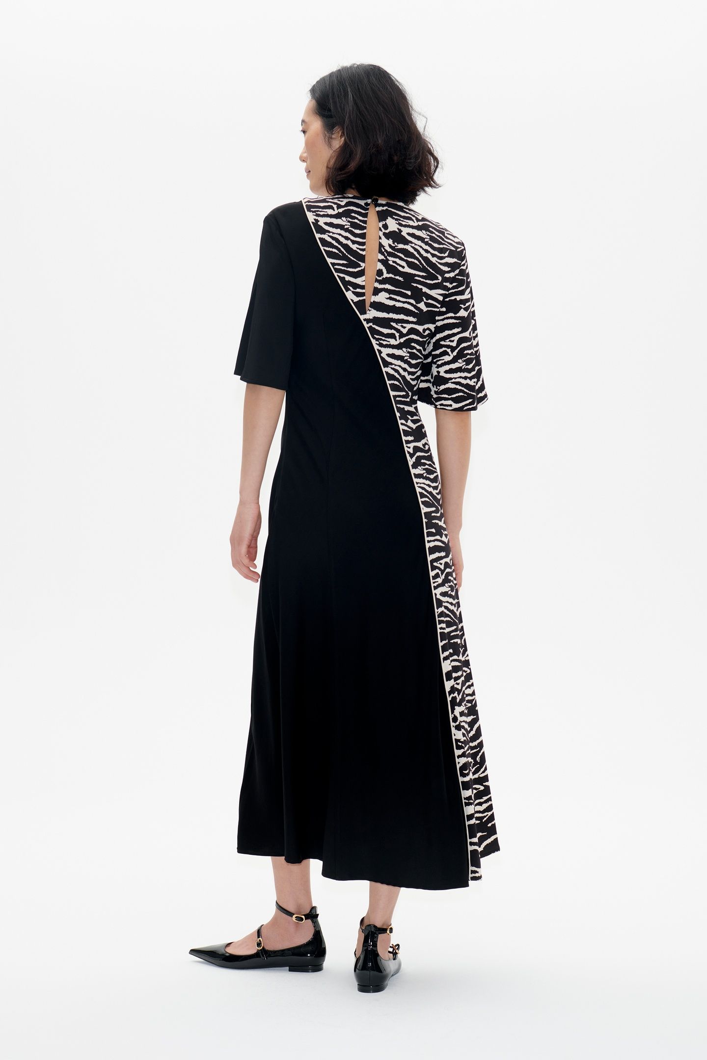 ANABEL DRESS BLACK WHISPER ZEBRA 2