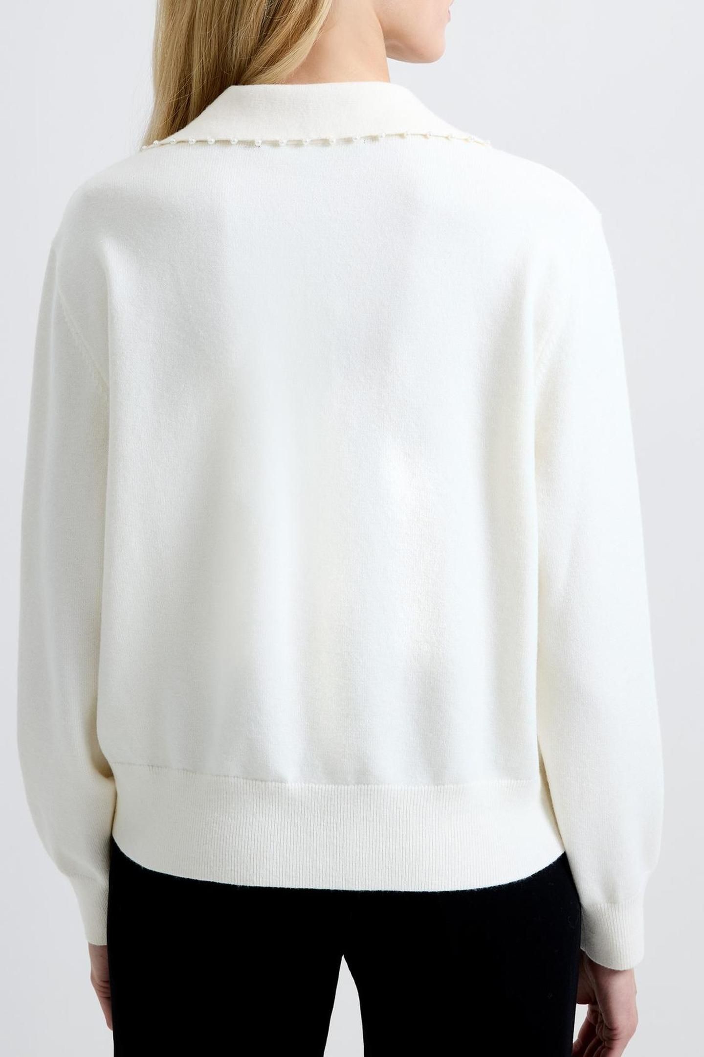 SLOANE KNT PEARL VNK SWEATER PORCELAIN CREAM PORCELAIN CREAM 3