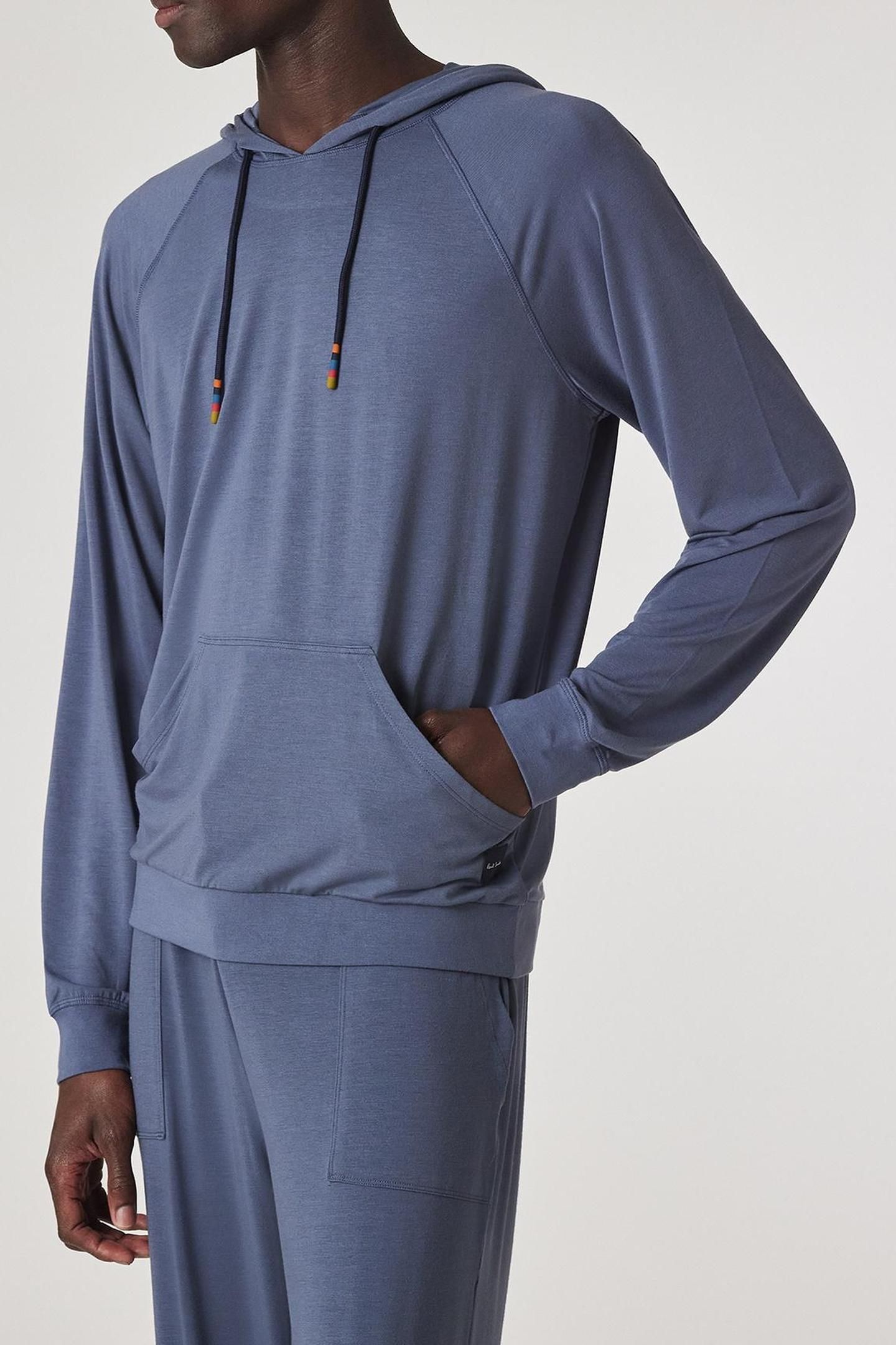 MEN HOODIE HARRY MODAL GREYISH BLUE 1