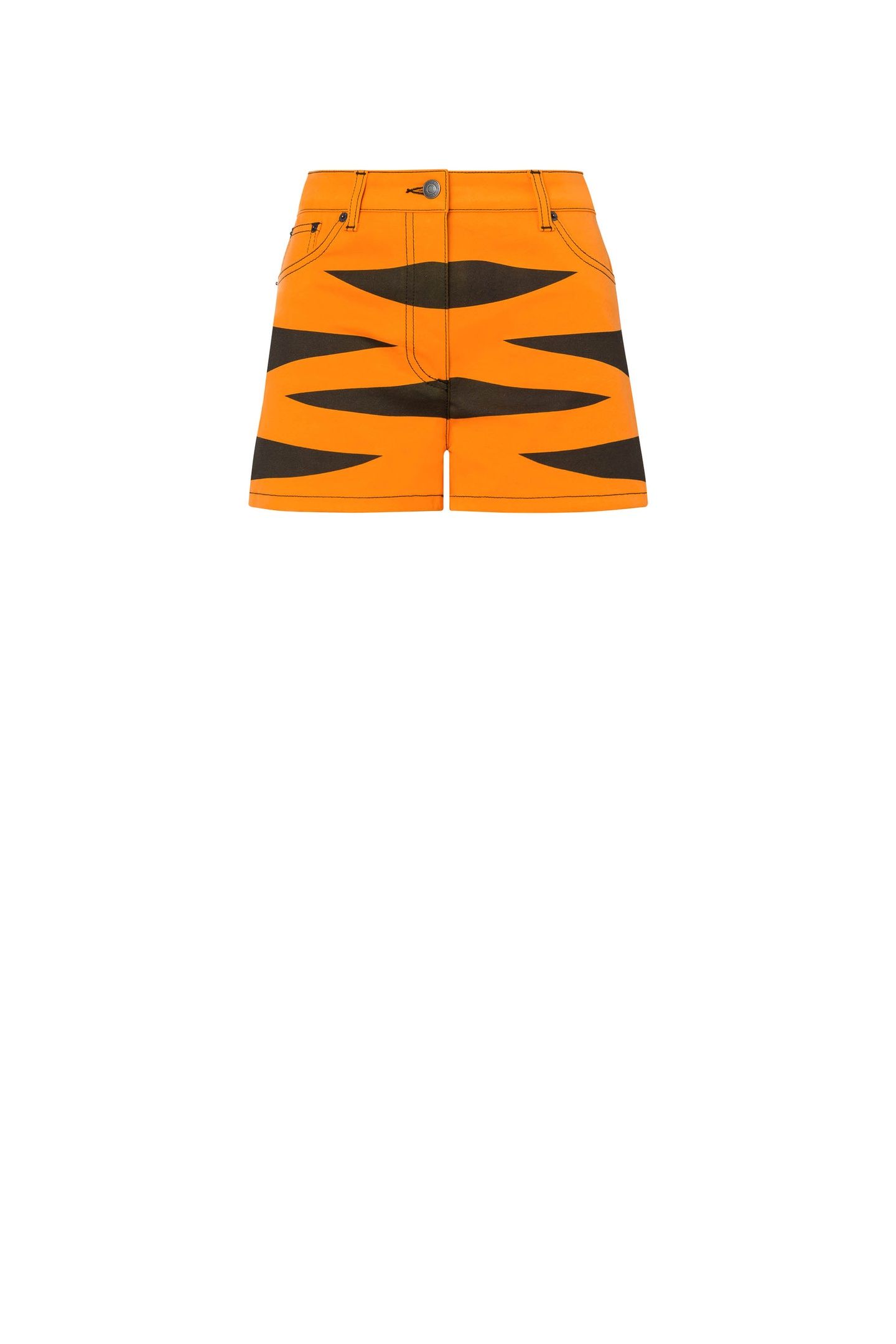CHINESE NEW YEAR COTTON GABARDINE SHORTS ORANGE 3