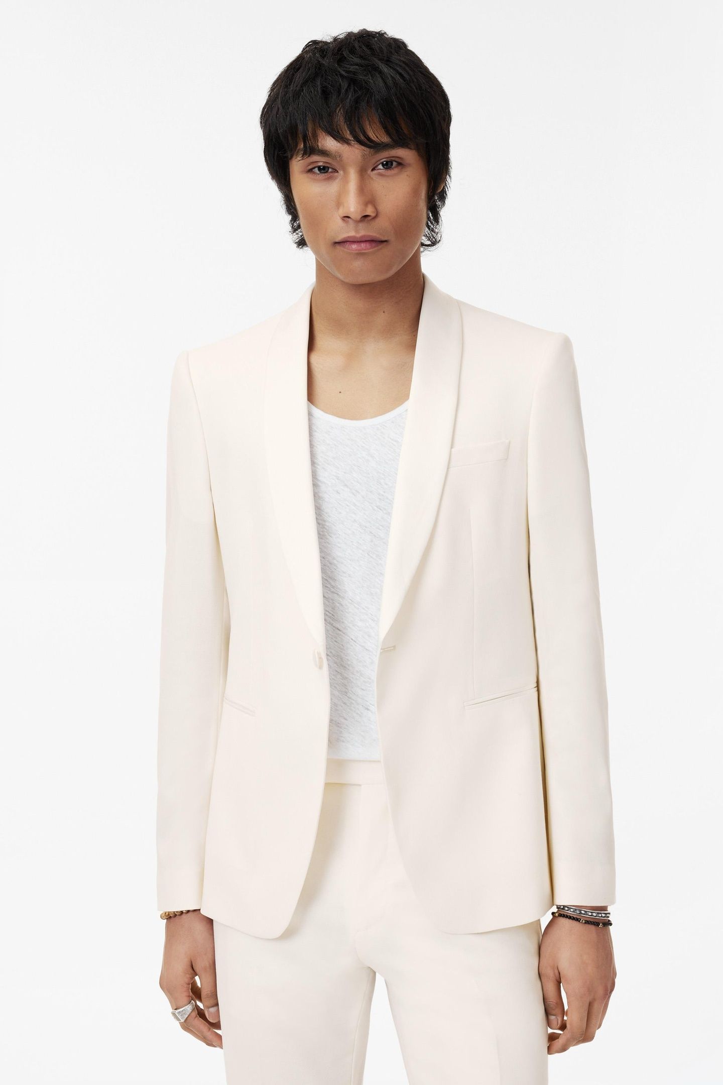PINO JACKET - AUSTIN FIT - ONE BUTTON SH IVORY 1