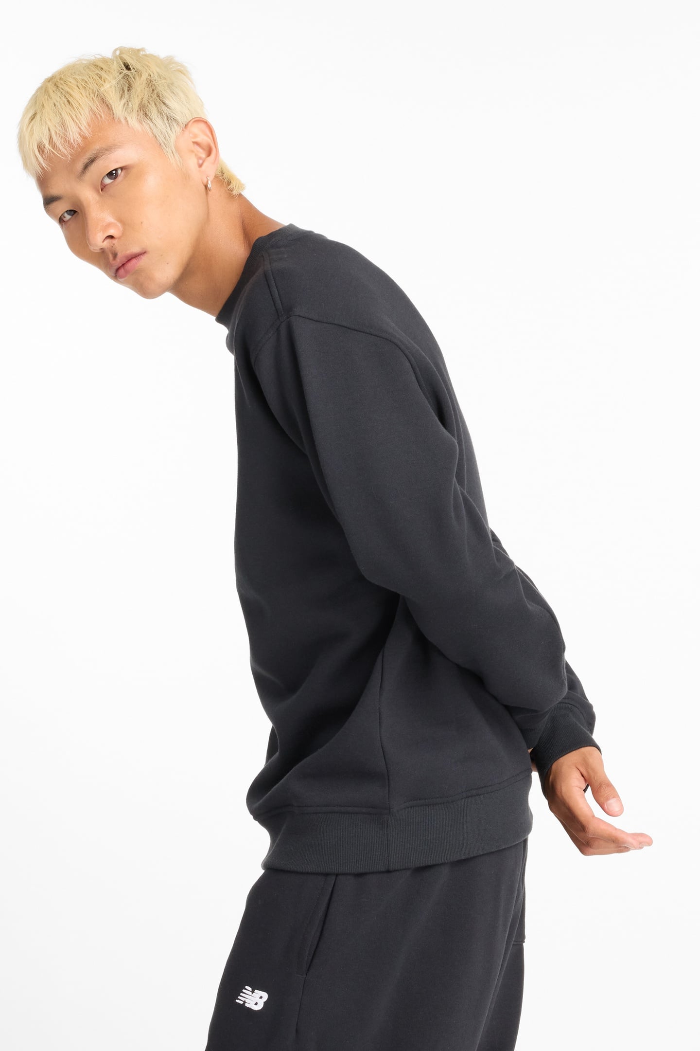 SPORT CORE BRUSHED CREW BLACK 3
