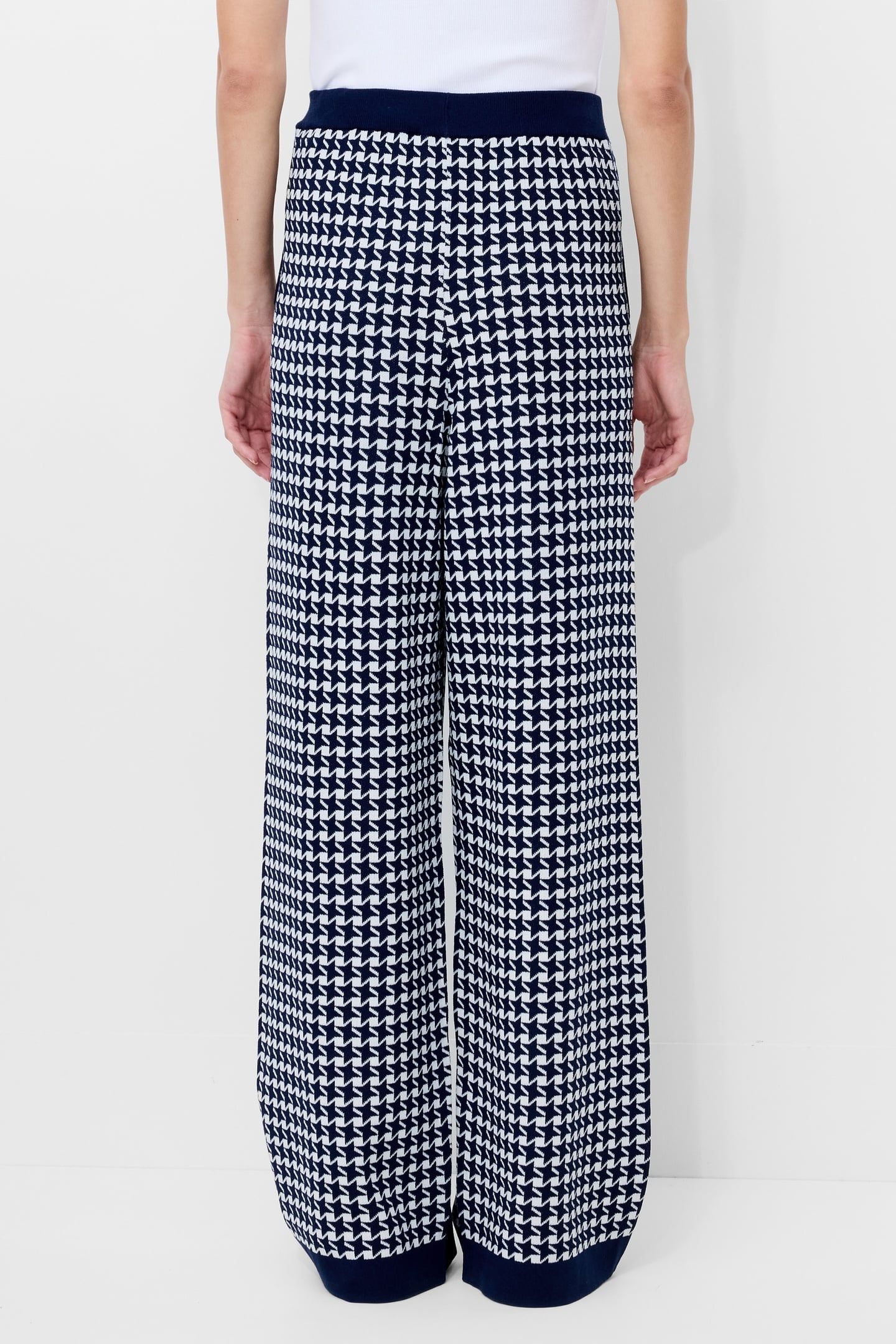 GLORIA JACQUARD KNIT TROUSER NAVY MULTI 3