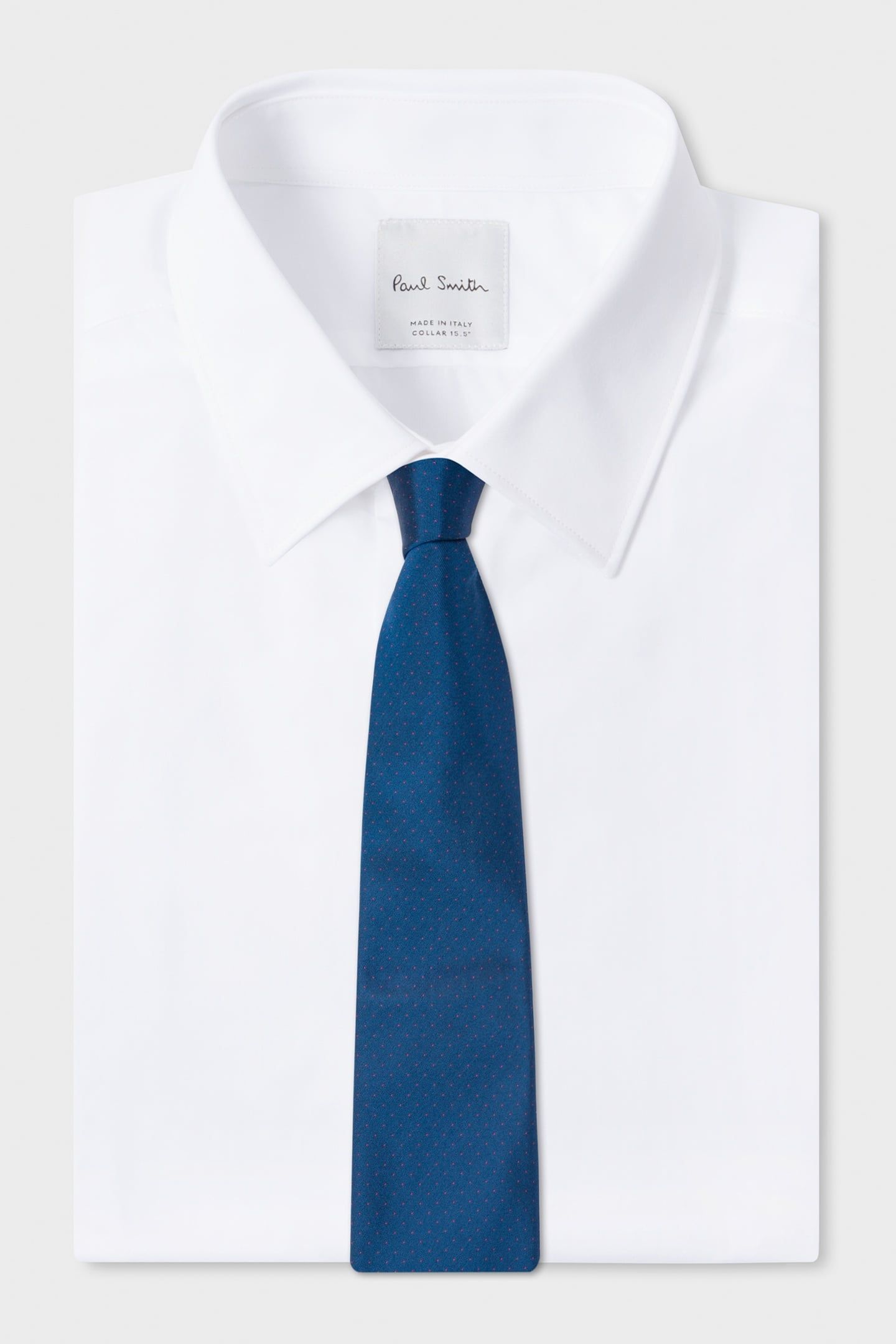 MEN TIE 8CM WIDE PIN DOT NAVY 3