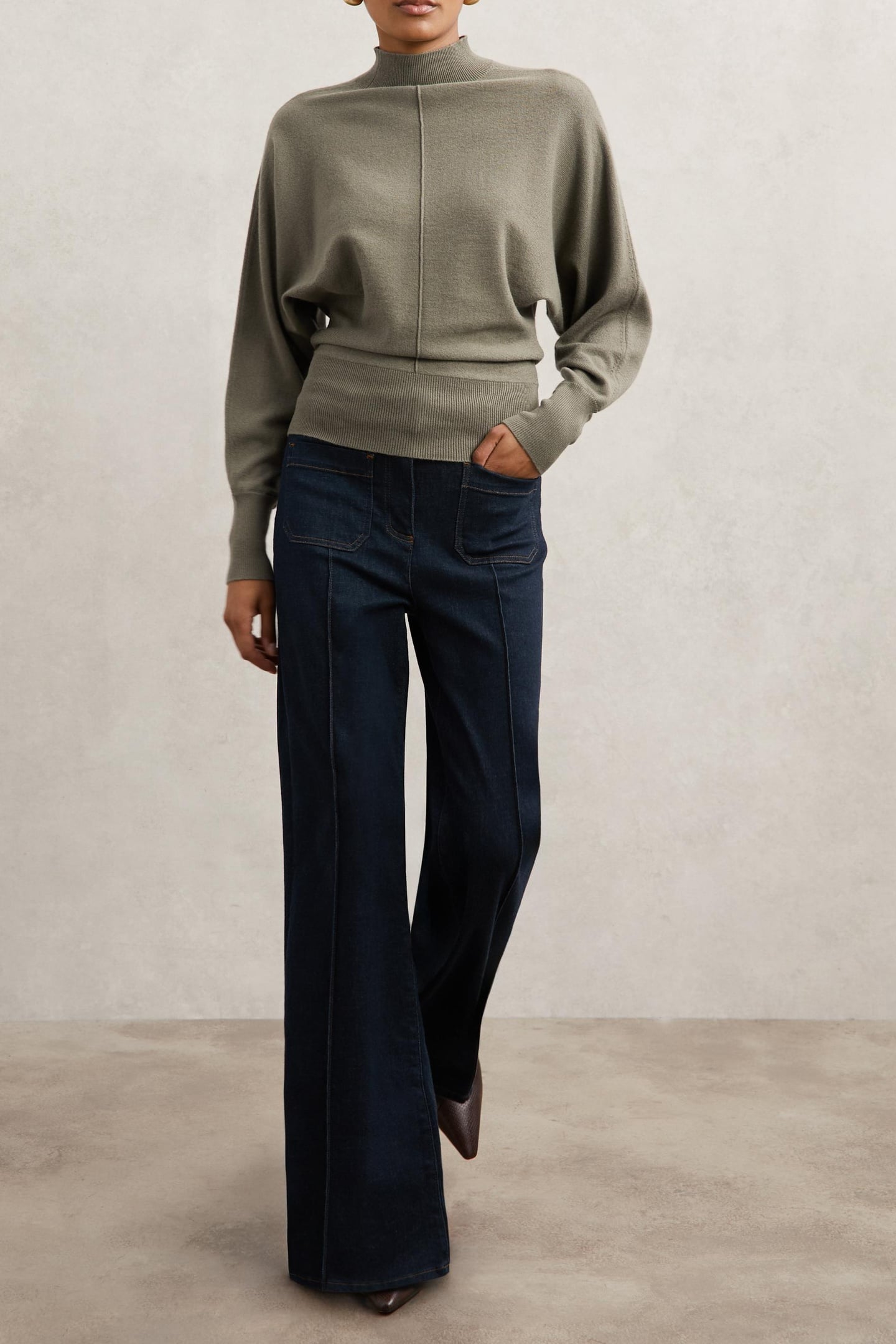 FUNNEL NECK JUMPER SAGE GREEN 3