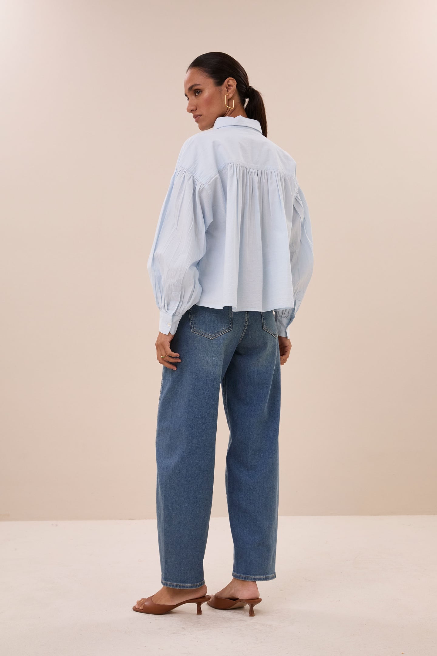 SARAH CHAMBRAY BLOUSE LIGHT BLUE 3