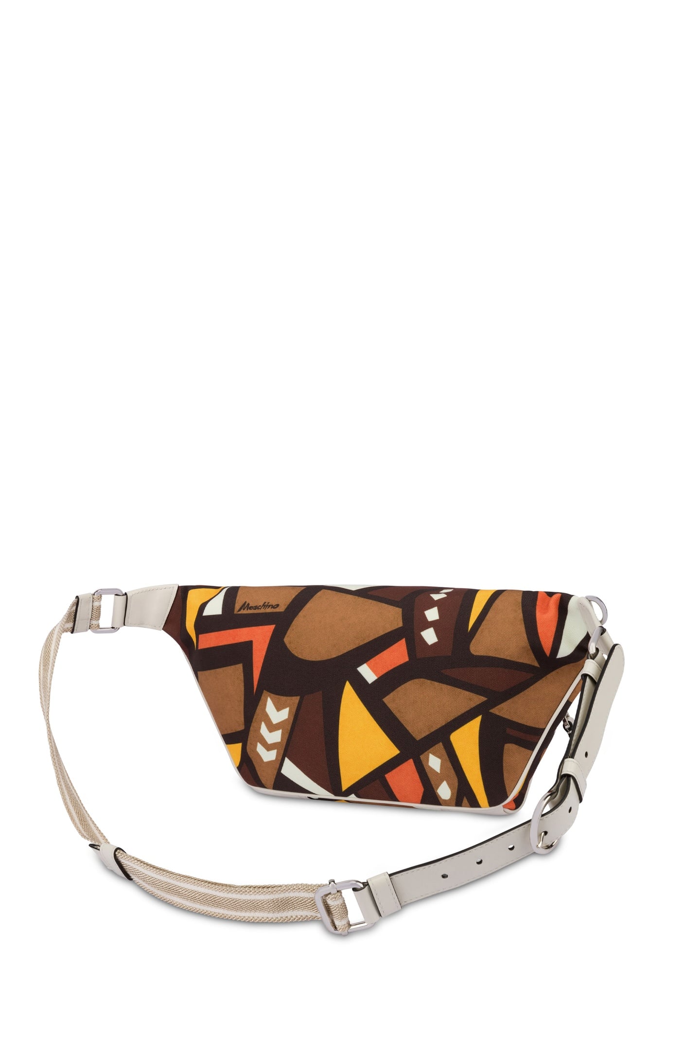 CANVAS WAIST BAG WOOD PRINT BROWN 2