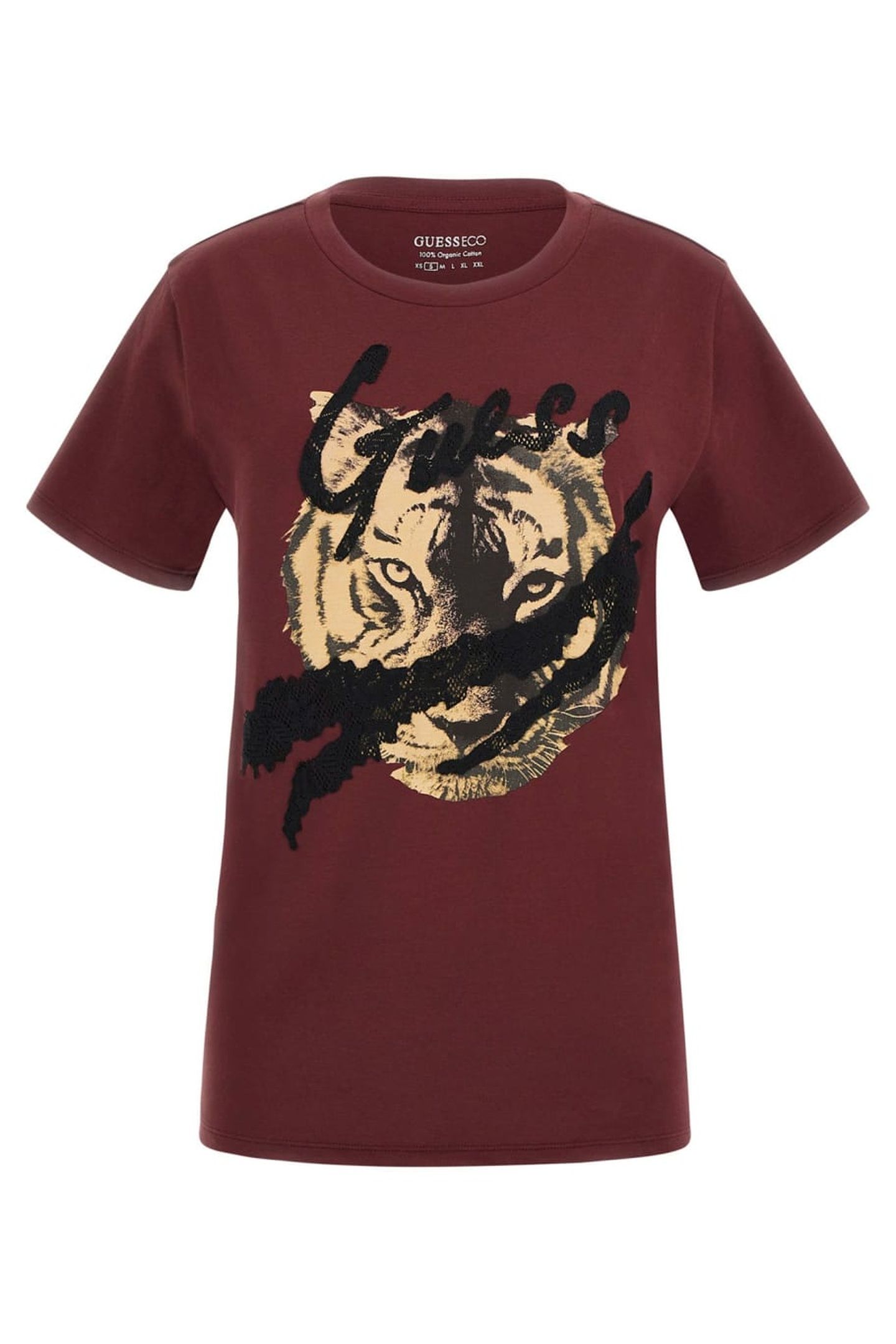 SS GUESS TIGER LACE RED NOIR 3