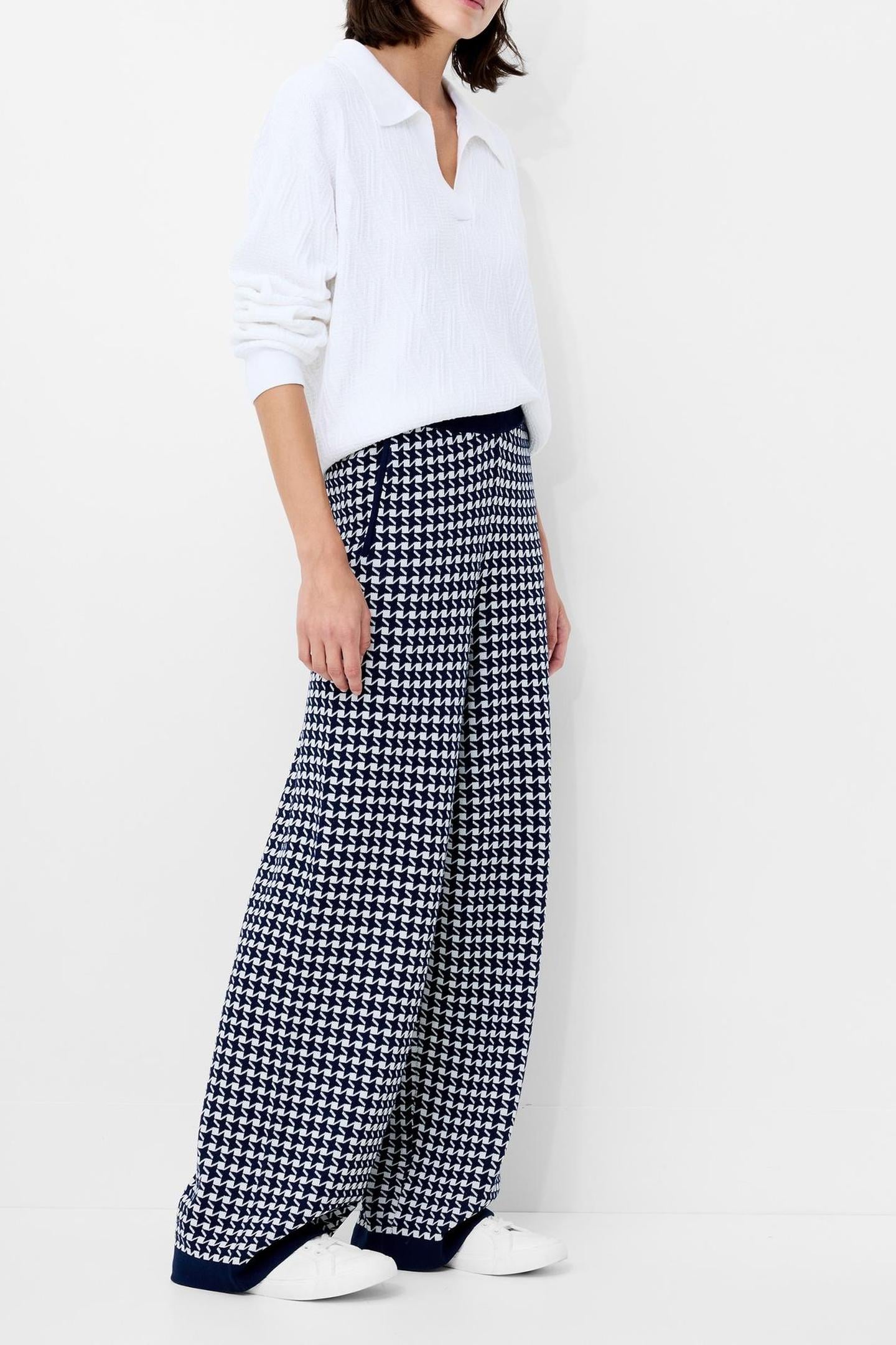 GLORIA JACQUARD KNIT TROUSER NAVY MULTI 4