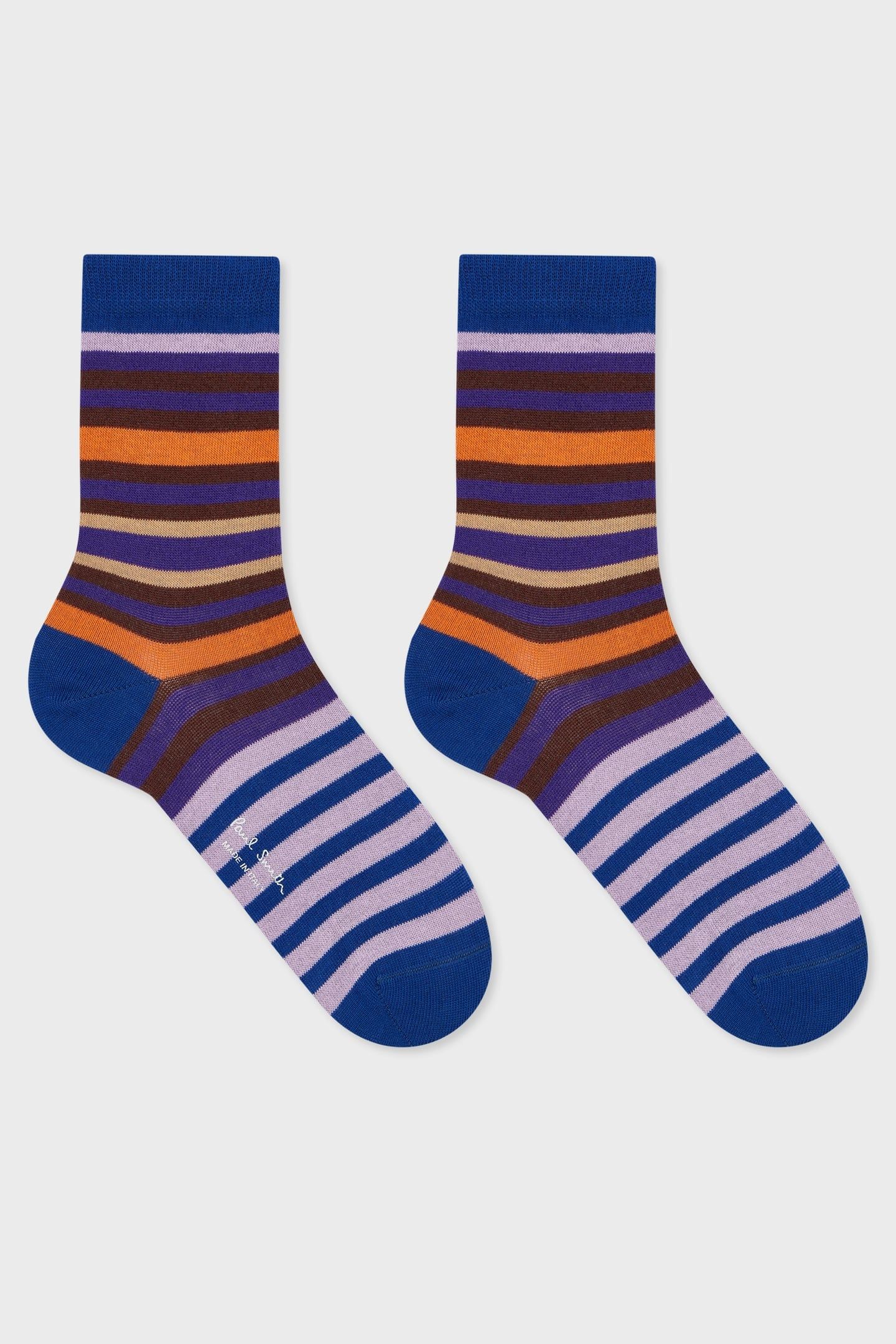 WOMEN SOCK GILLY STRIPE COBALT BLUE 2