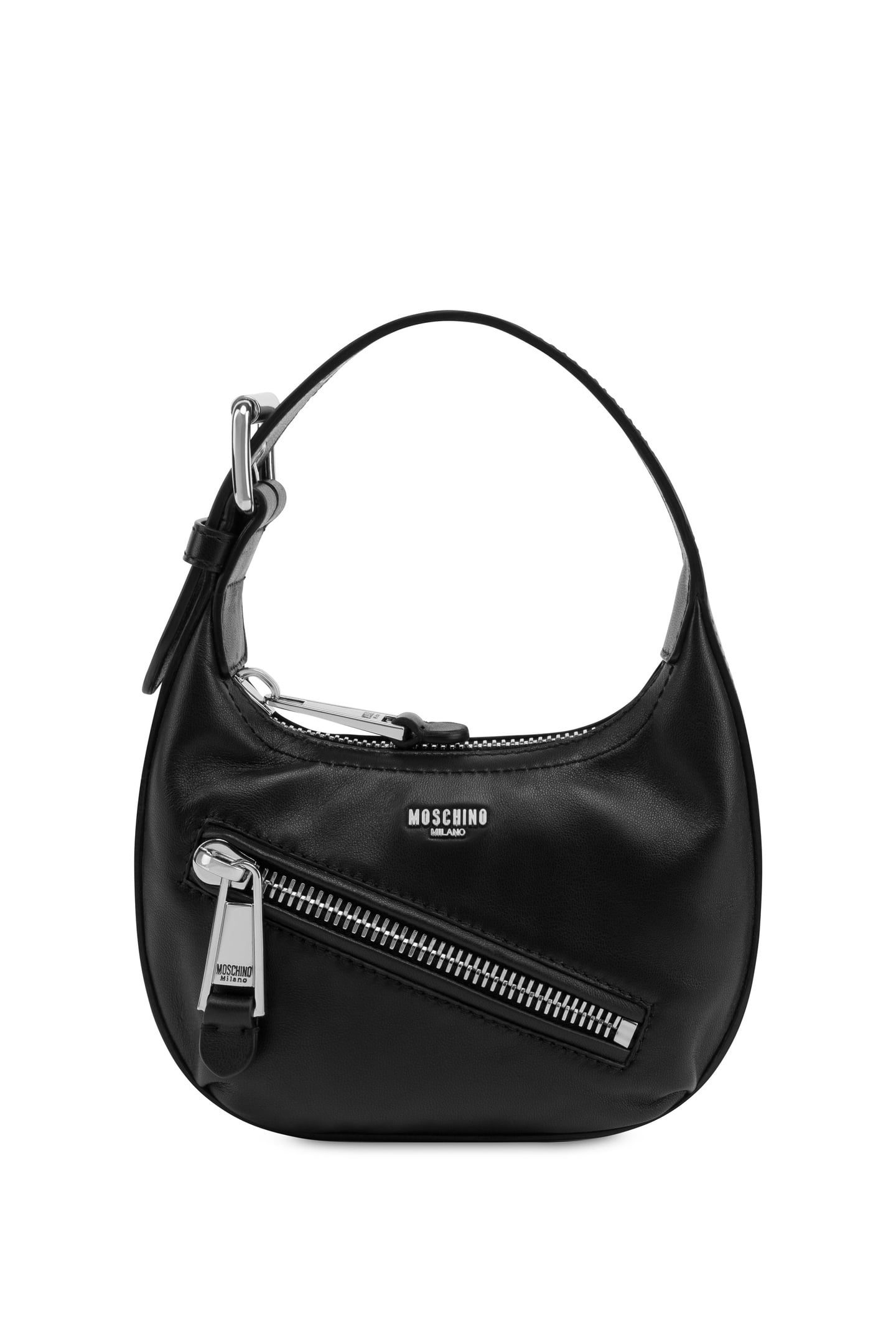 SMALL NAPPA LEATHER BAG BIKER DETAILS BLACK 1