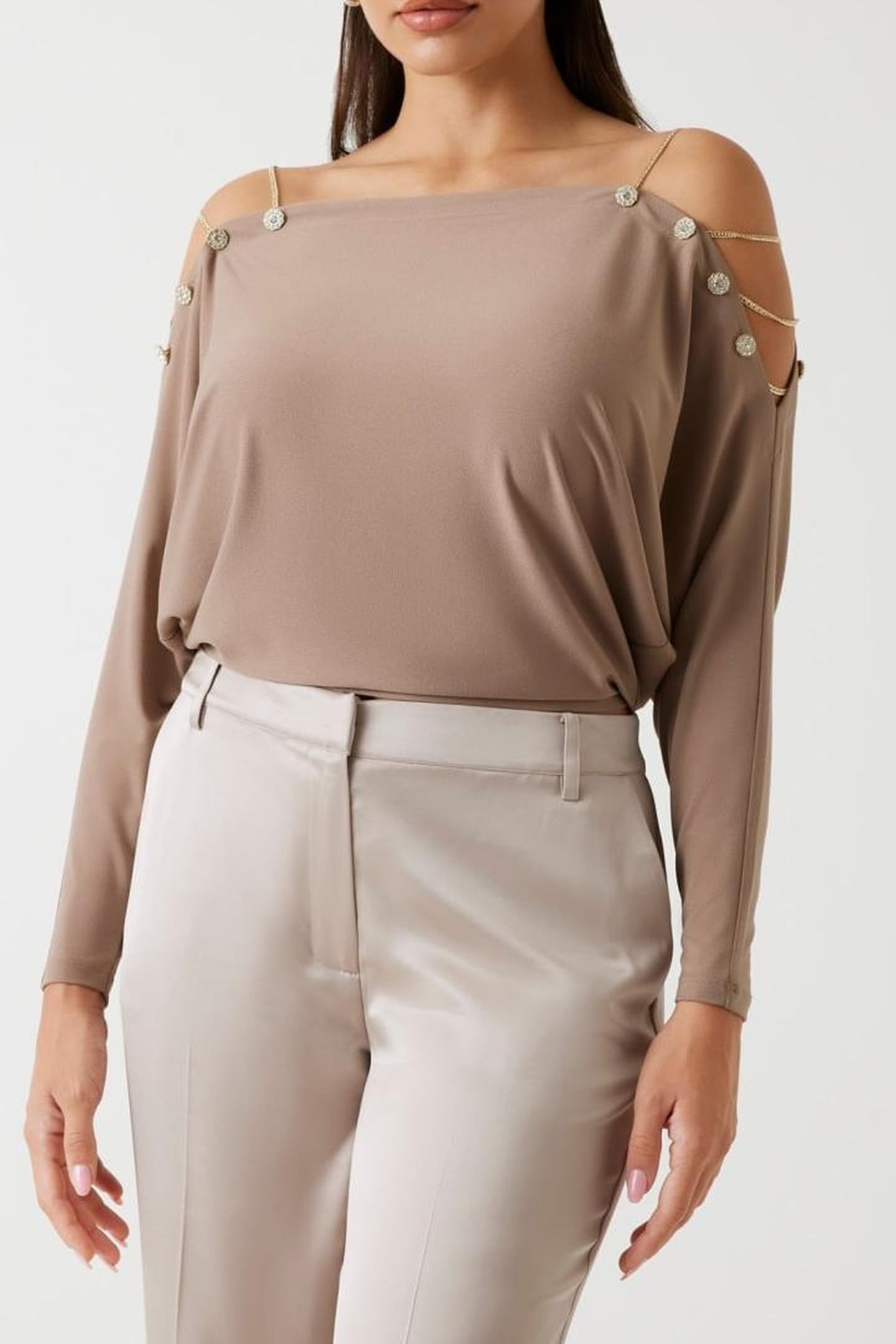 ADRI TOP SILK TAUPE 1